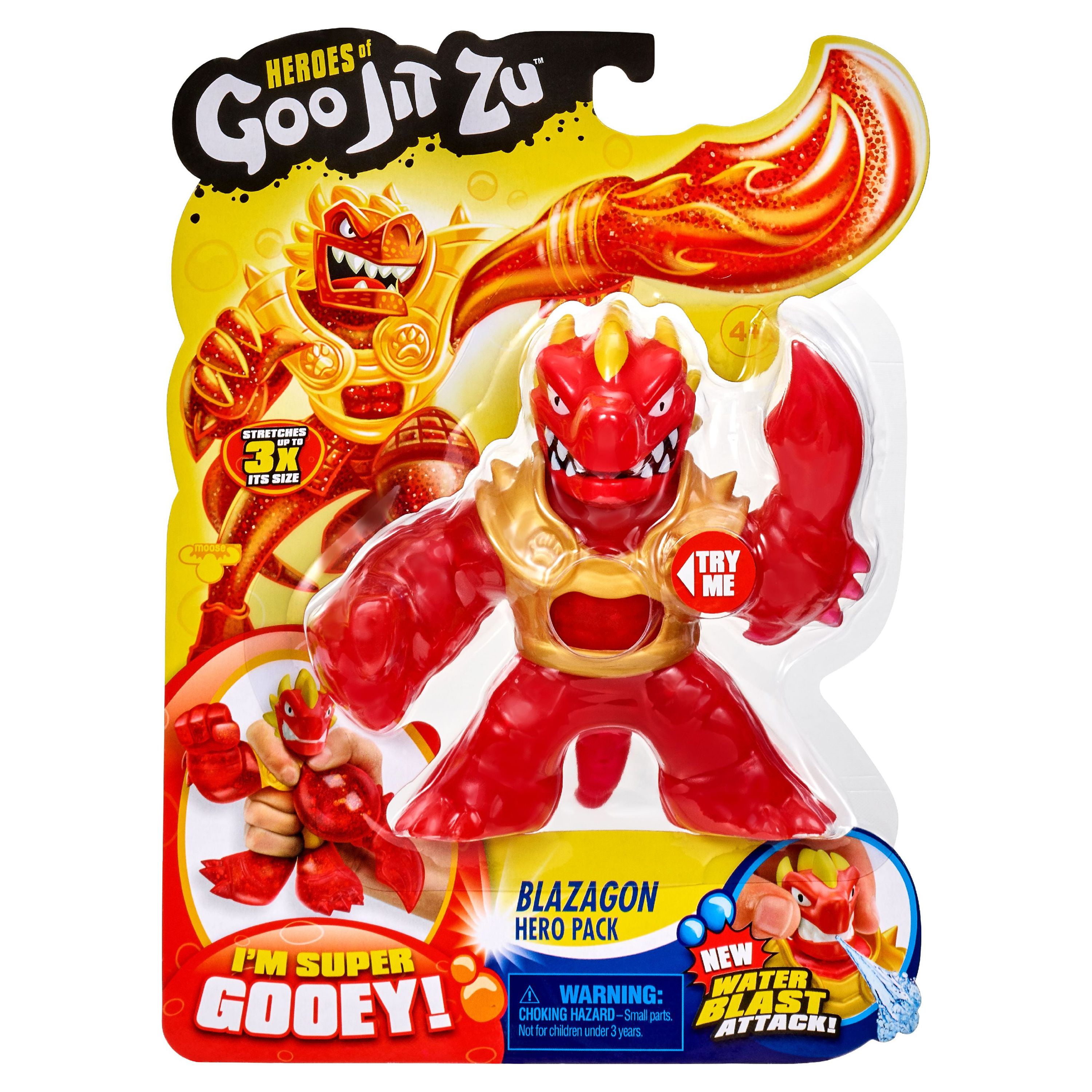 Heroes of Goo Jit Zu Water Blast - 1-Pack Action Figure, Blazagon the Dragon Heroes of Goo Jit Zu