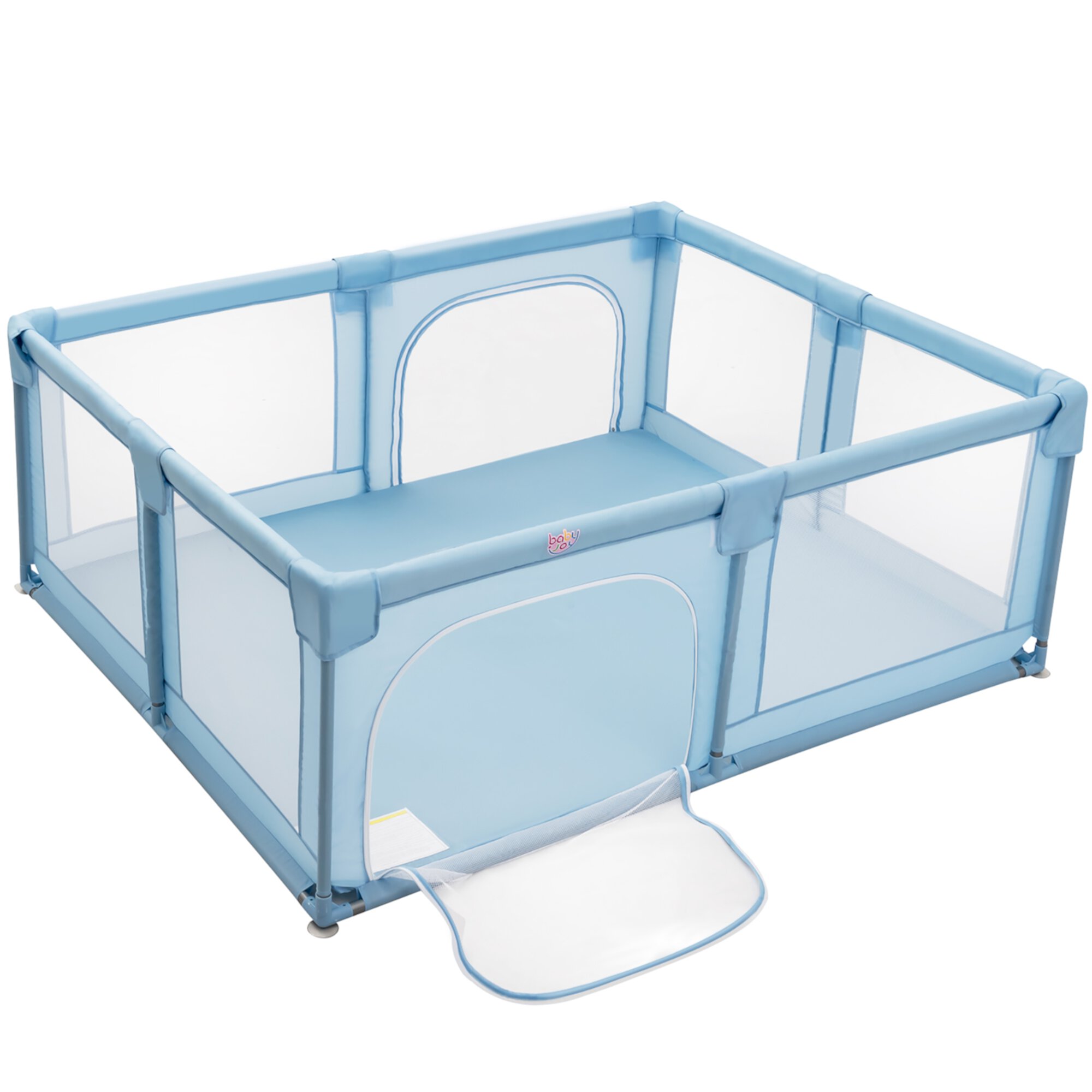 Babyjoy Playpen Extra Large Unisex Kids Baby Activity Center Safety Play Yard with Gate Blue Visit the Costway Store