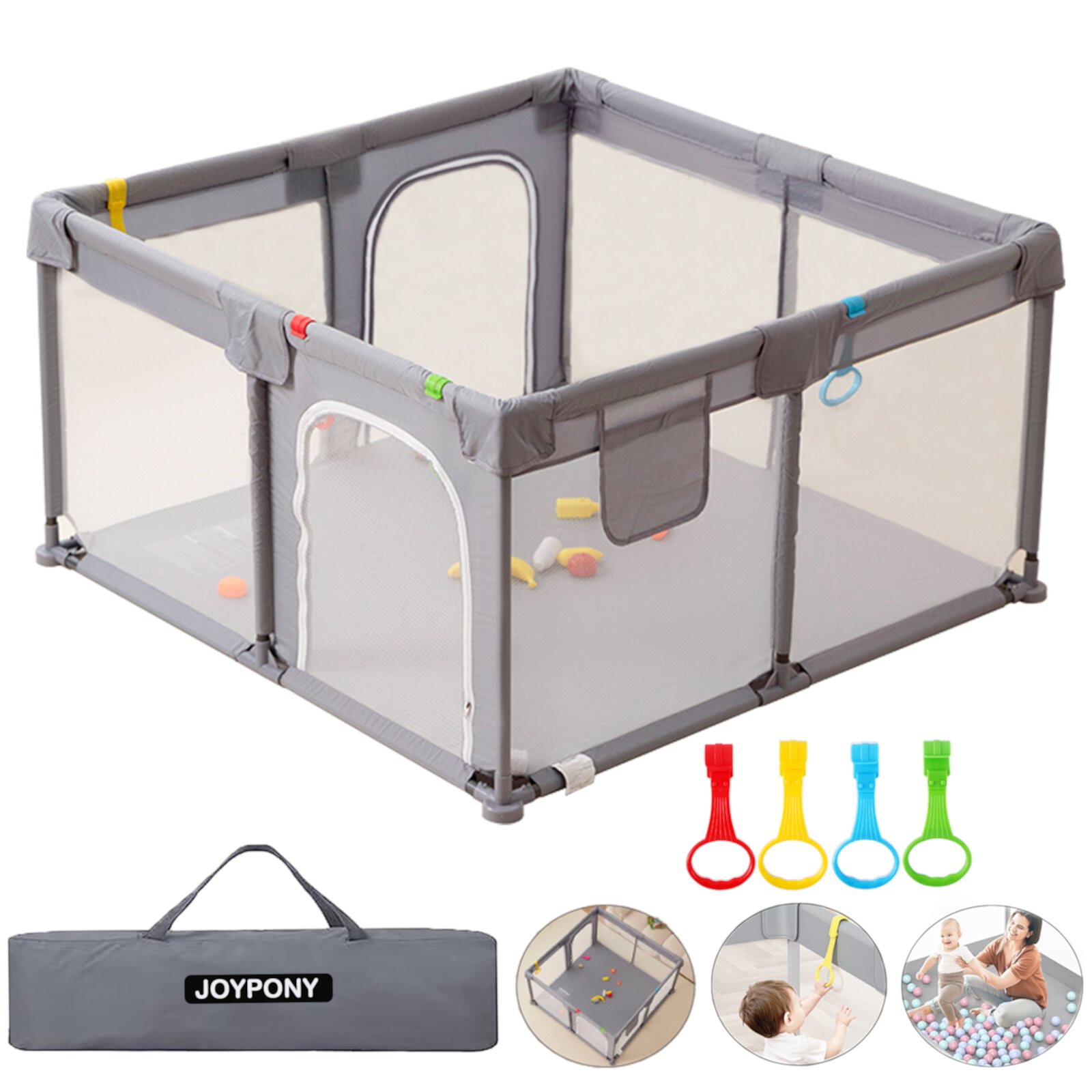 Joypony Baby Playpen, 50x50inch Extra Large Playpen Baby Playard Kids Activity Center Joypony