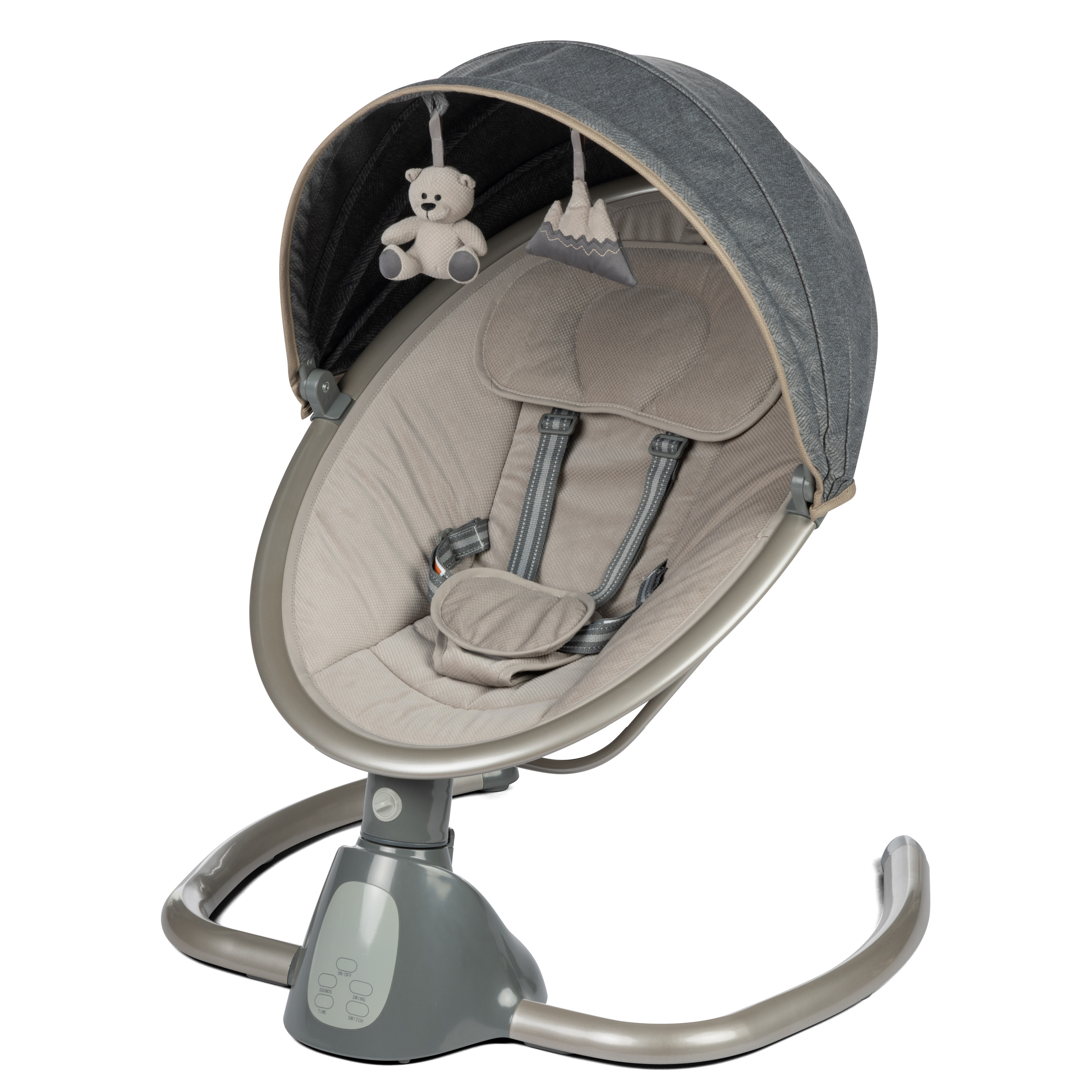 Monbebe 5-Mode Baby Swing with Bluetooth, Castle Point Visit the Monbebe Store