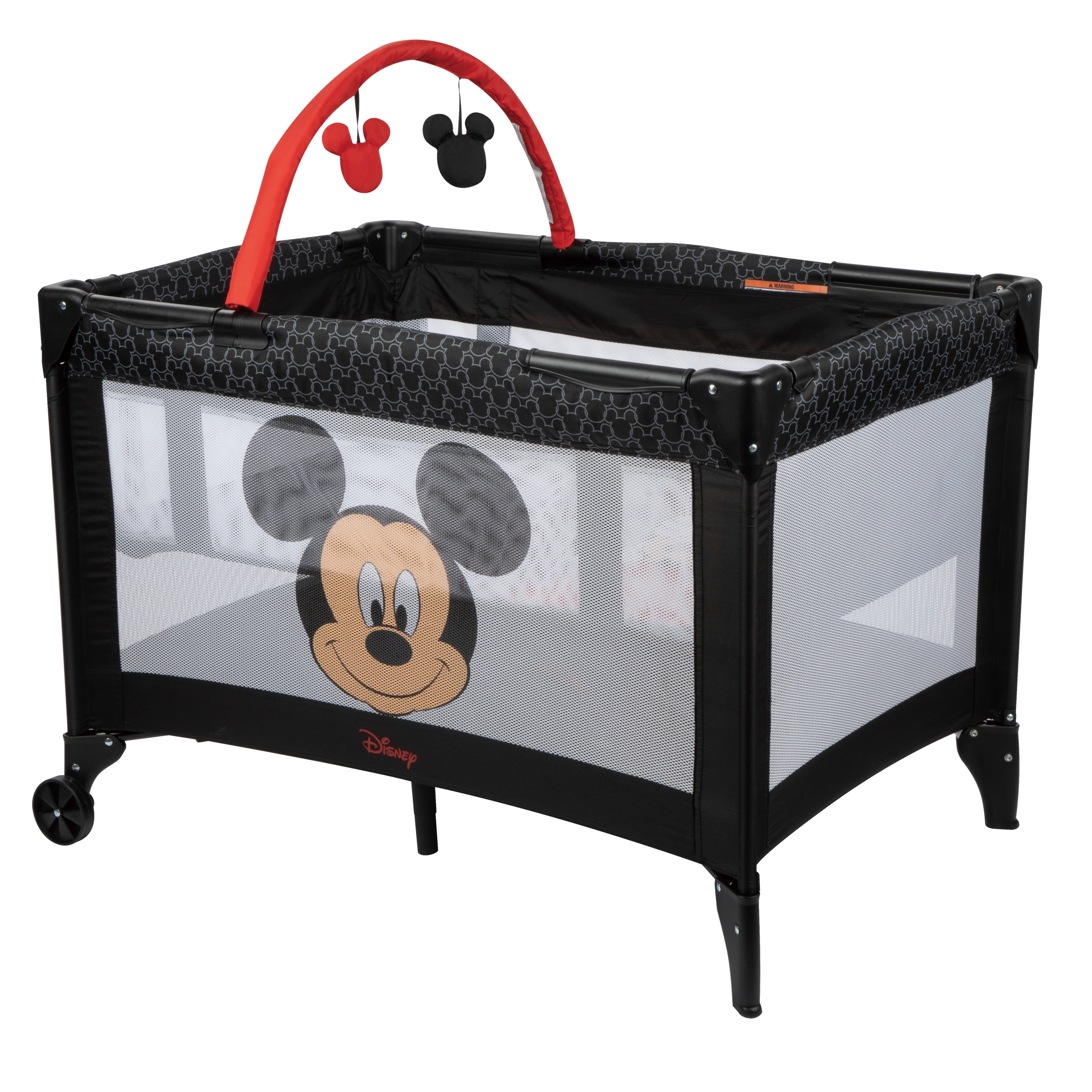 Disney Baby 3D Ultra Baby Play Yard with Bassinet and Toy Bar, Peeking Minnie DISNEY BABY