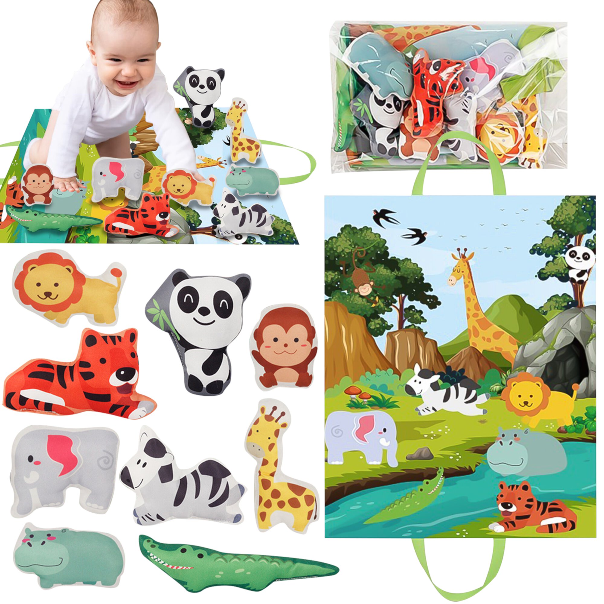 Baby Toys for 1 Year Old Boys Girls, Animal Toys Mat for Toddlers 1-3, Birthday Gifts for 1 2 3 Year Old Girls Boys Visit the Suorfoxs Store