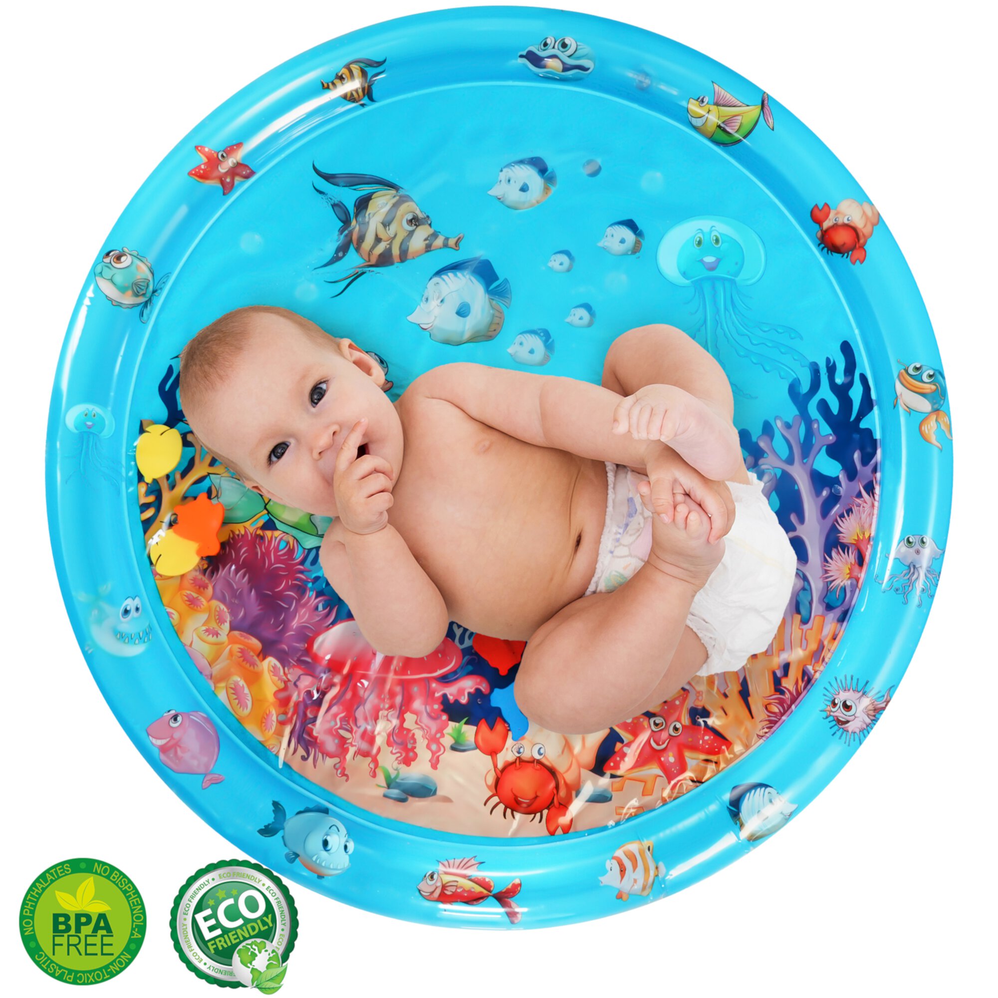 Tummy Time Water Mat, BUSATIA Inflatable Tummy Time Water Play Mat for Babies, Infants and Toddlers 3 to 12 Months Promote Development Toys Baby Gifts, Cute Baby Play Mat Visit the BUSATIA Store