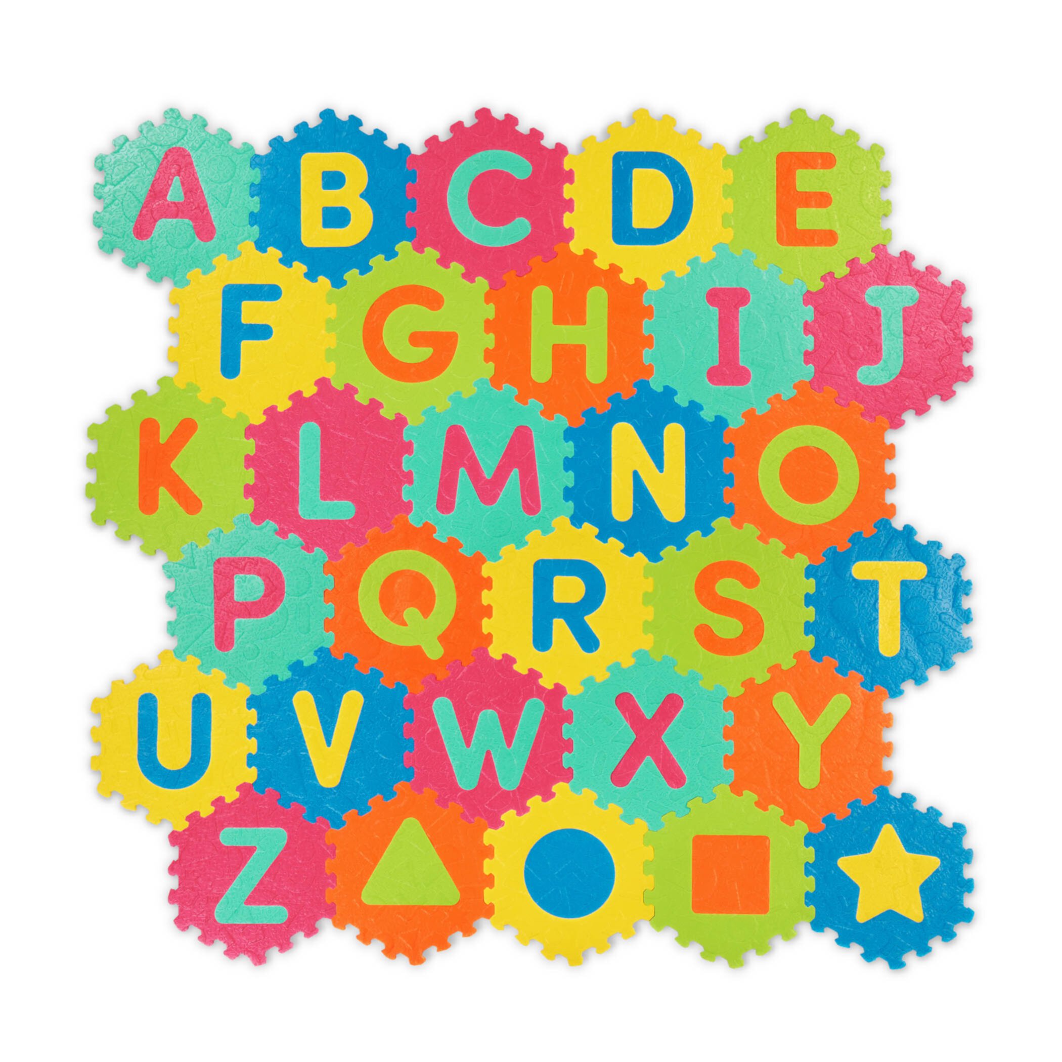 Battat Honeycomb ABCs Foam Play Mat with 30 Alphabet Tiles, Baby and Toddler Toys Battat