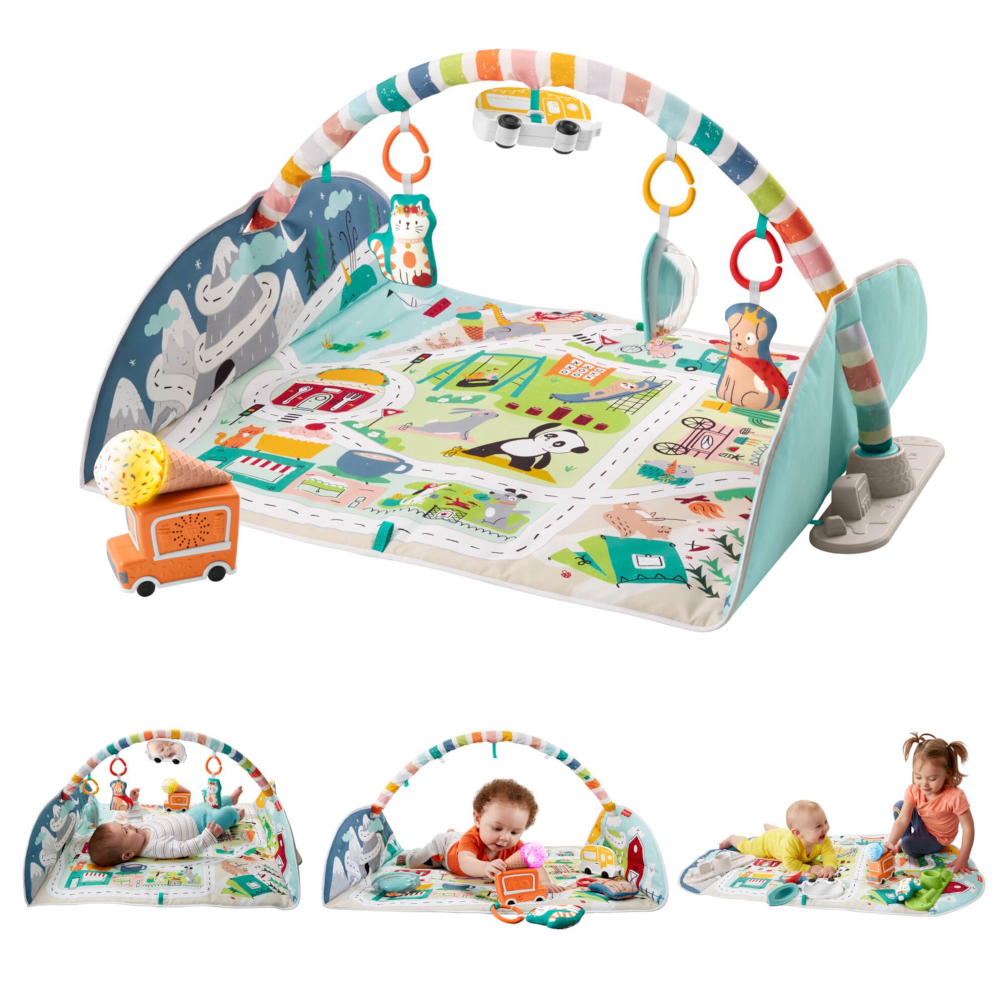 Fisher-Price Activity City Gym to Jumbo Playmat Extra Large for Infant to Toddler Play Visit the Fisher-Price Store