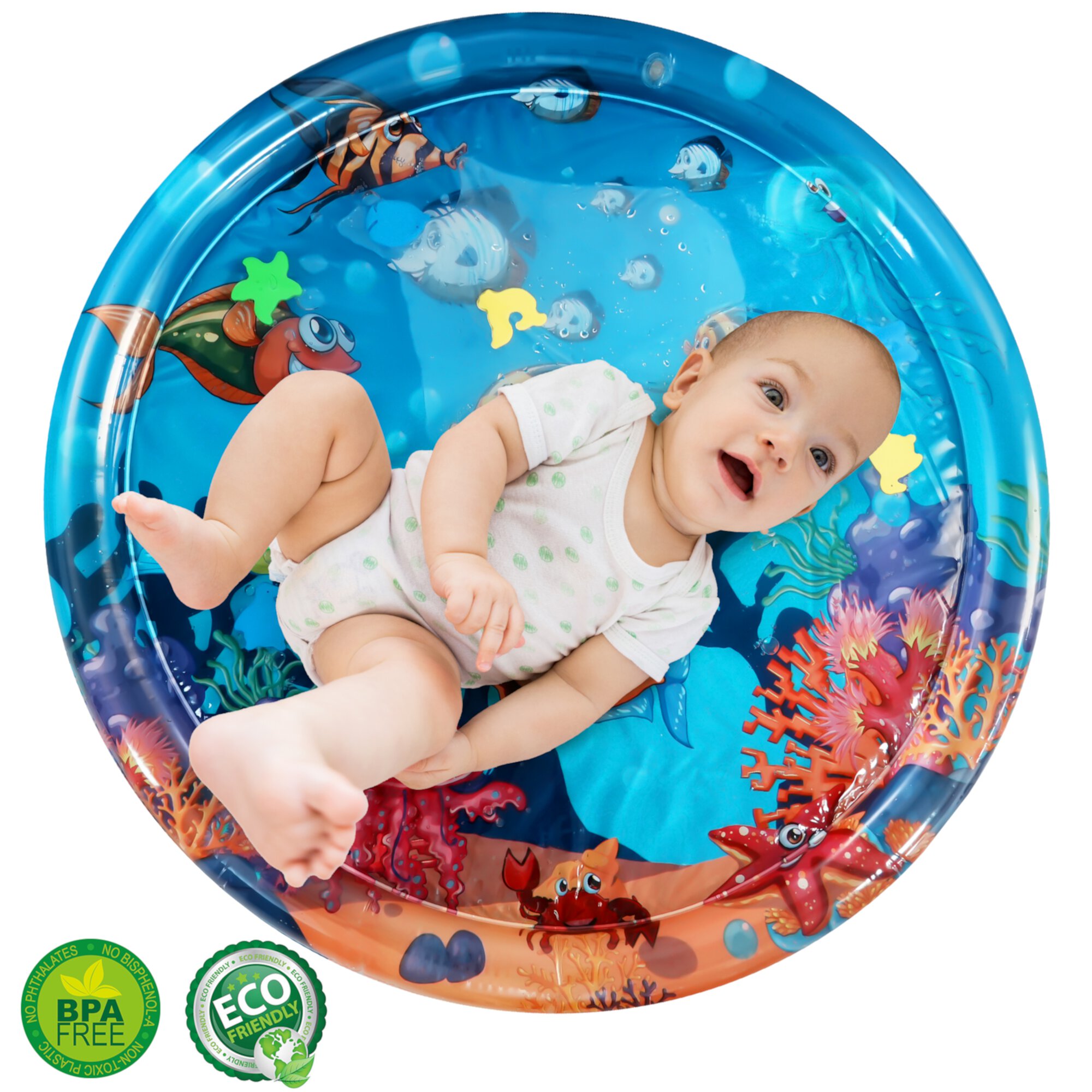 Tummy Time Water Mat, BUSATIA Inflatable Tummy Time Water Play Mat for Babies, Infants and Toddlers 3 to 12 Months Promote Development Toys Baby Gifts, Cute Baby Play Mat Visit the BUSATIA Store