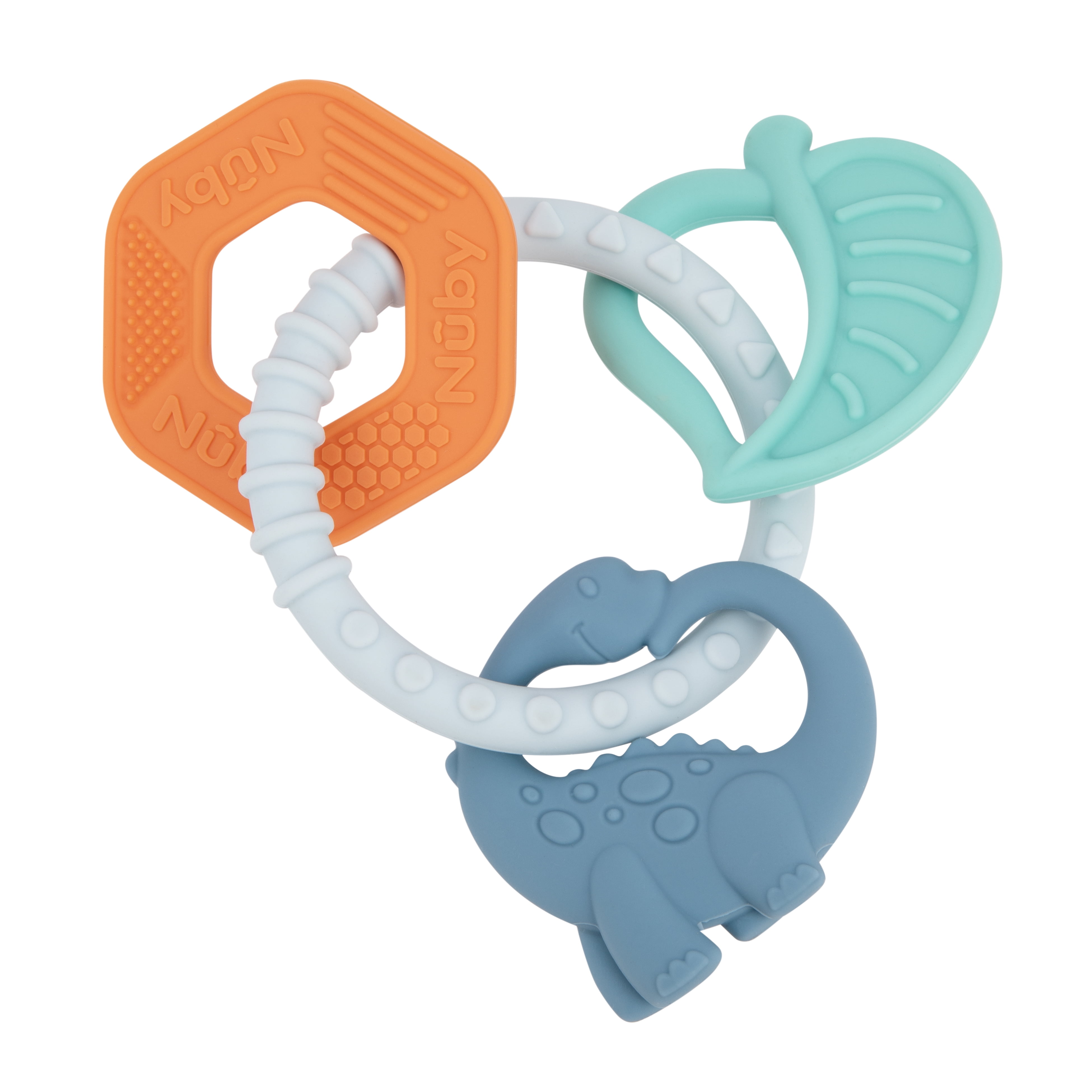 Nuby Chewy Charms Silicone Teether Dino NUBY