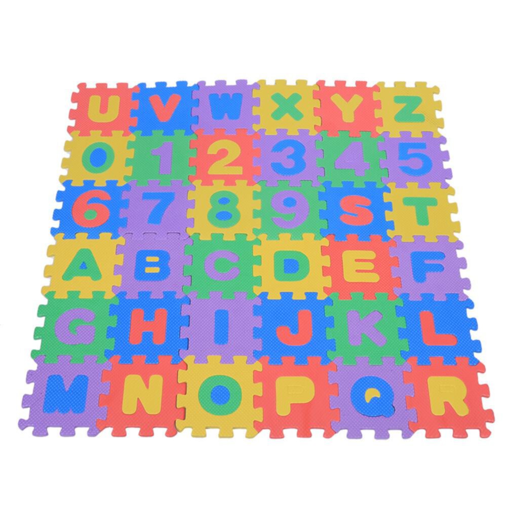 Tebru 36Pcs Soft EVA Foam Play Mat Numbers & Letters Baby Children Kids Playing Crawling Pad Toys New, EVA Foam Kid Play Mat, EVA Foam Mat Tebru