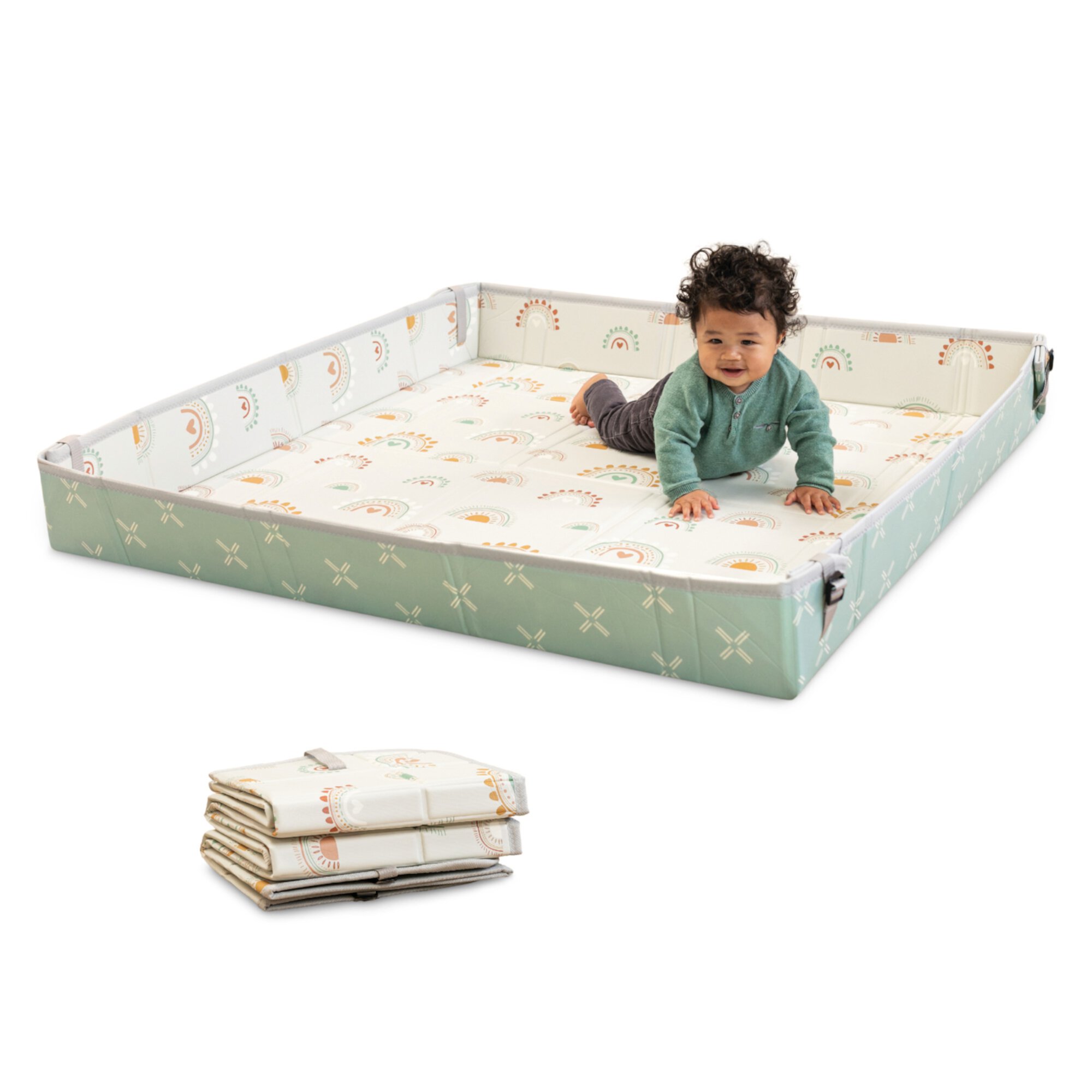 Infantino Rainbow Foldable Soft Foam Mat 59", for Babies & Toddlers, Multicolor Visit the Infantino Store