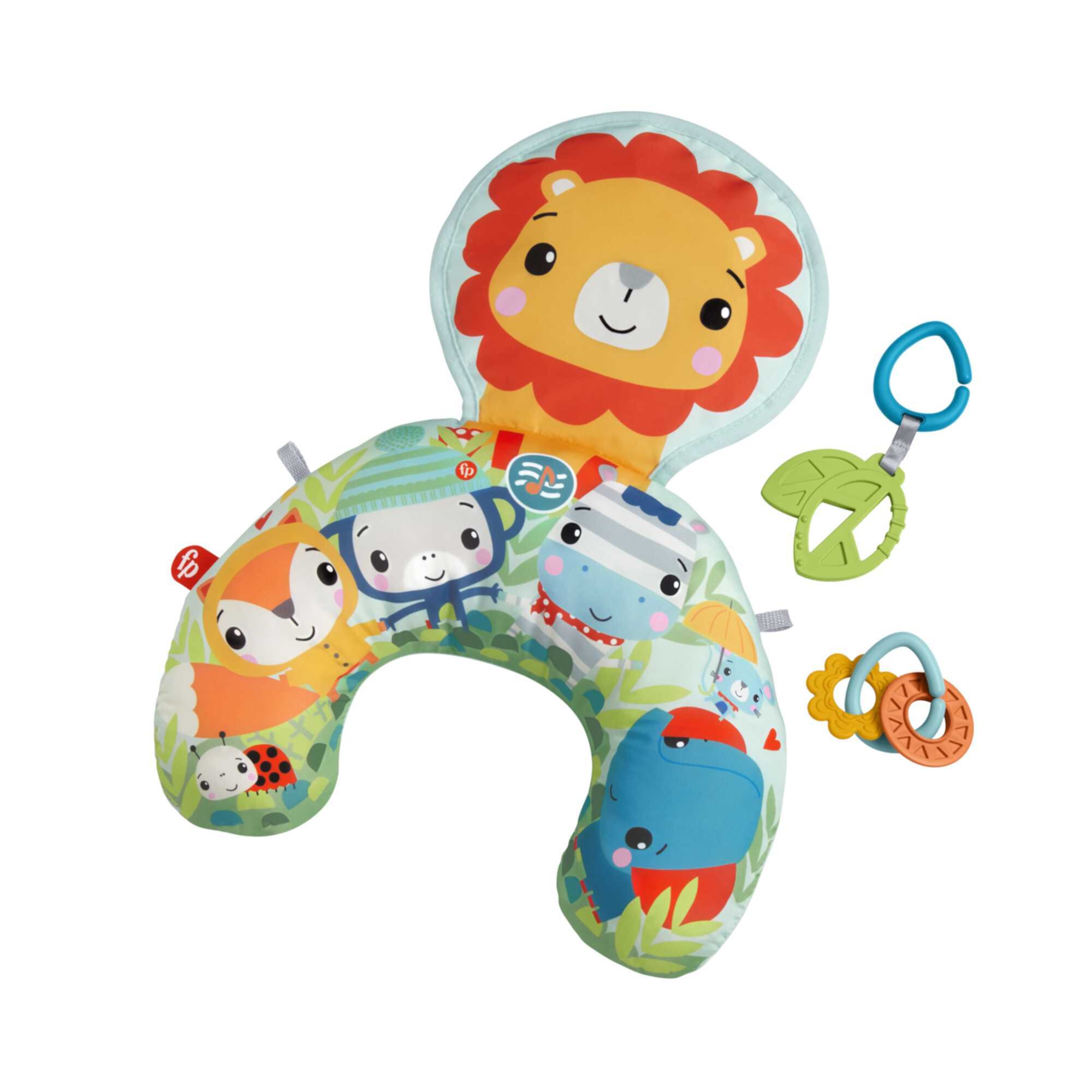 Fisher-Price Music & Vibe Lion Tummy Wedge, Baby Prop Toy, Multicolor, Unisex Fisher-Price