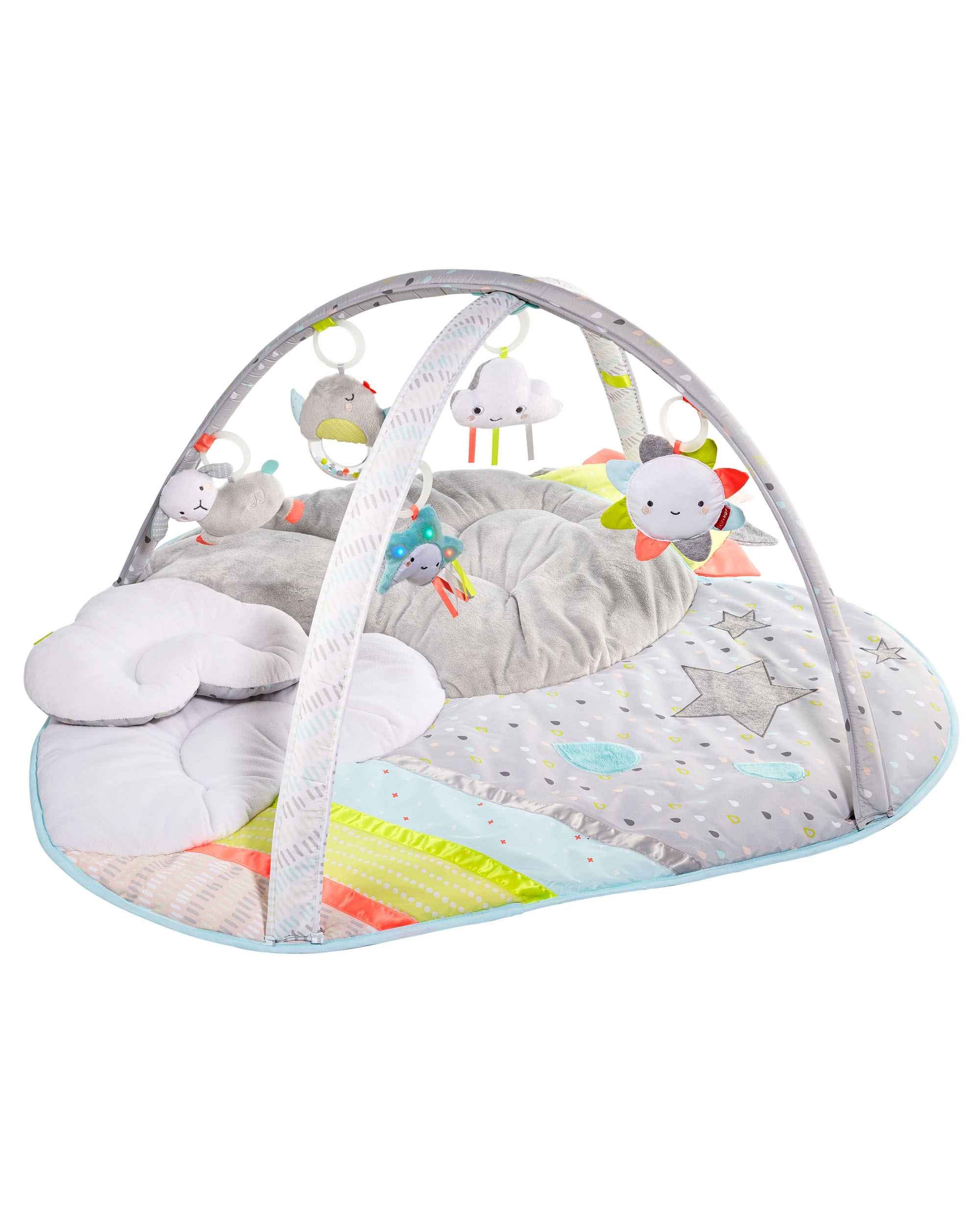 Skip Hop Baby Tummy Time Mat, 3-in-1 Activity Play Gym, Age 0+, Silver Lining Cloud, Grey Skip Hop