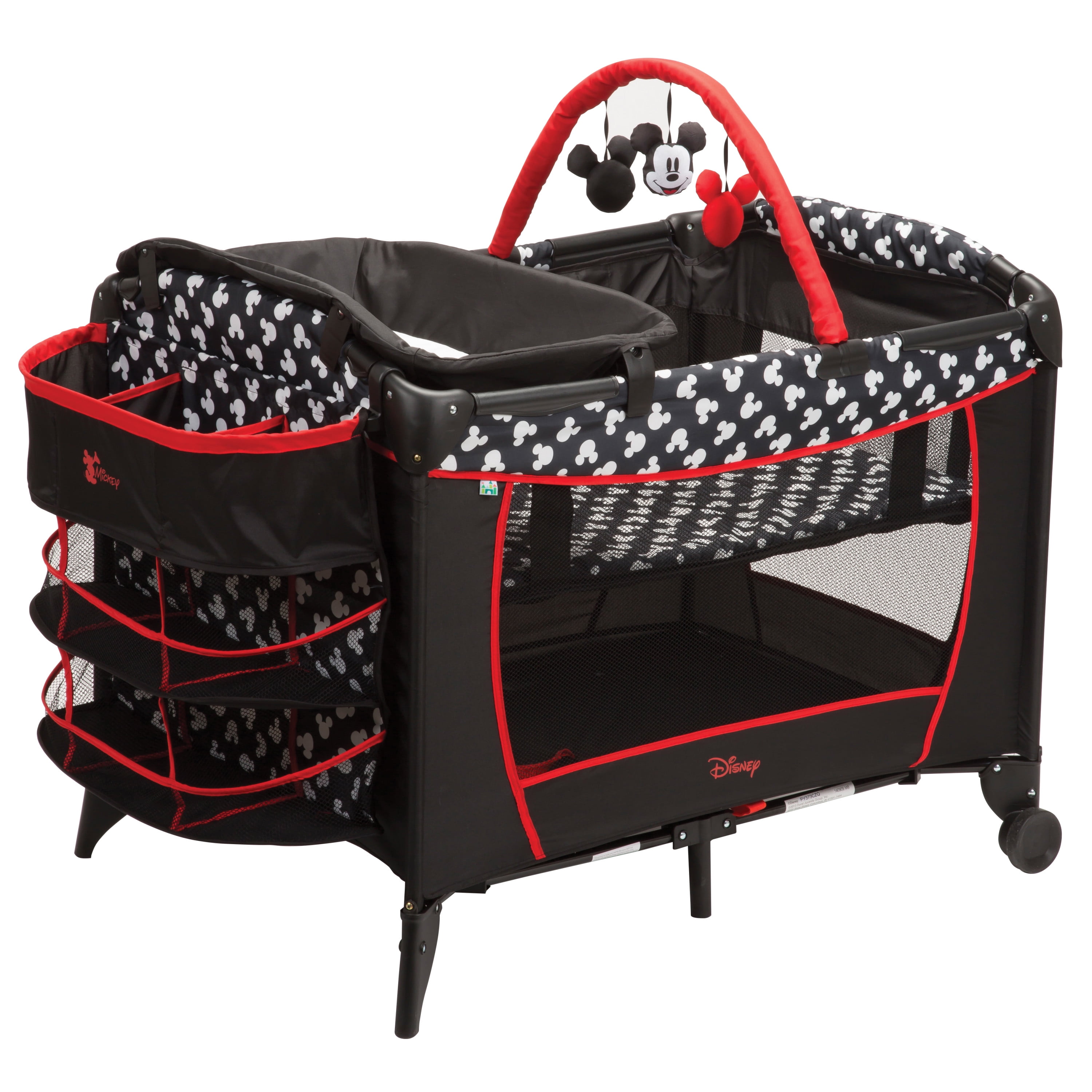 Disney Baby Sweet Wonder Baby Play Yard with Bassinet and Toy Bar, Minnie Mash Up DISNEY BABY