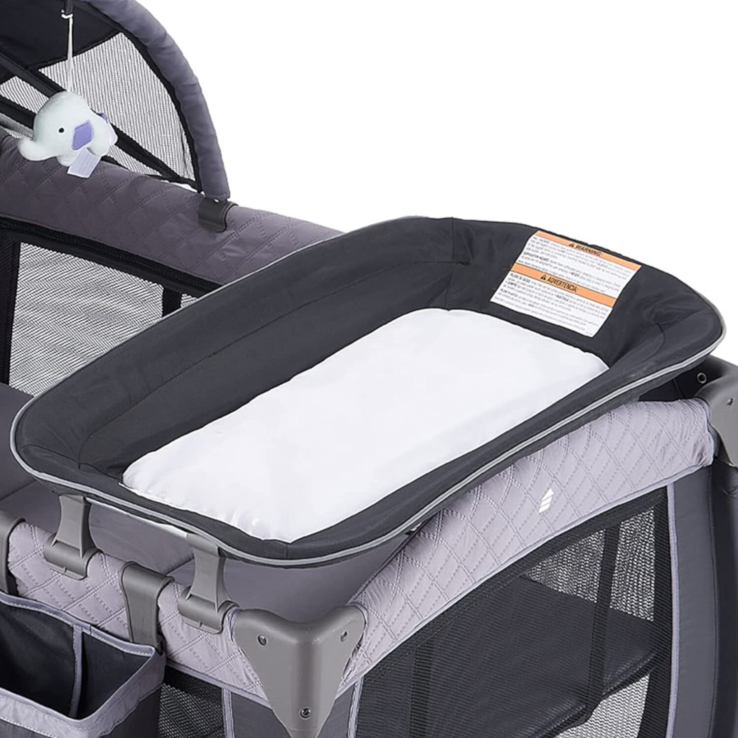 Pamo Babe Unisex Portable Baby Play Yard Include Wheels, Canopy, Changing Table for Newborn(Grey) Pamo babe