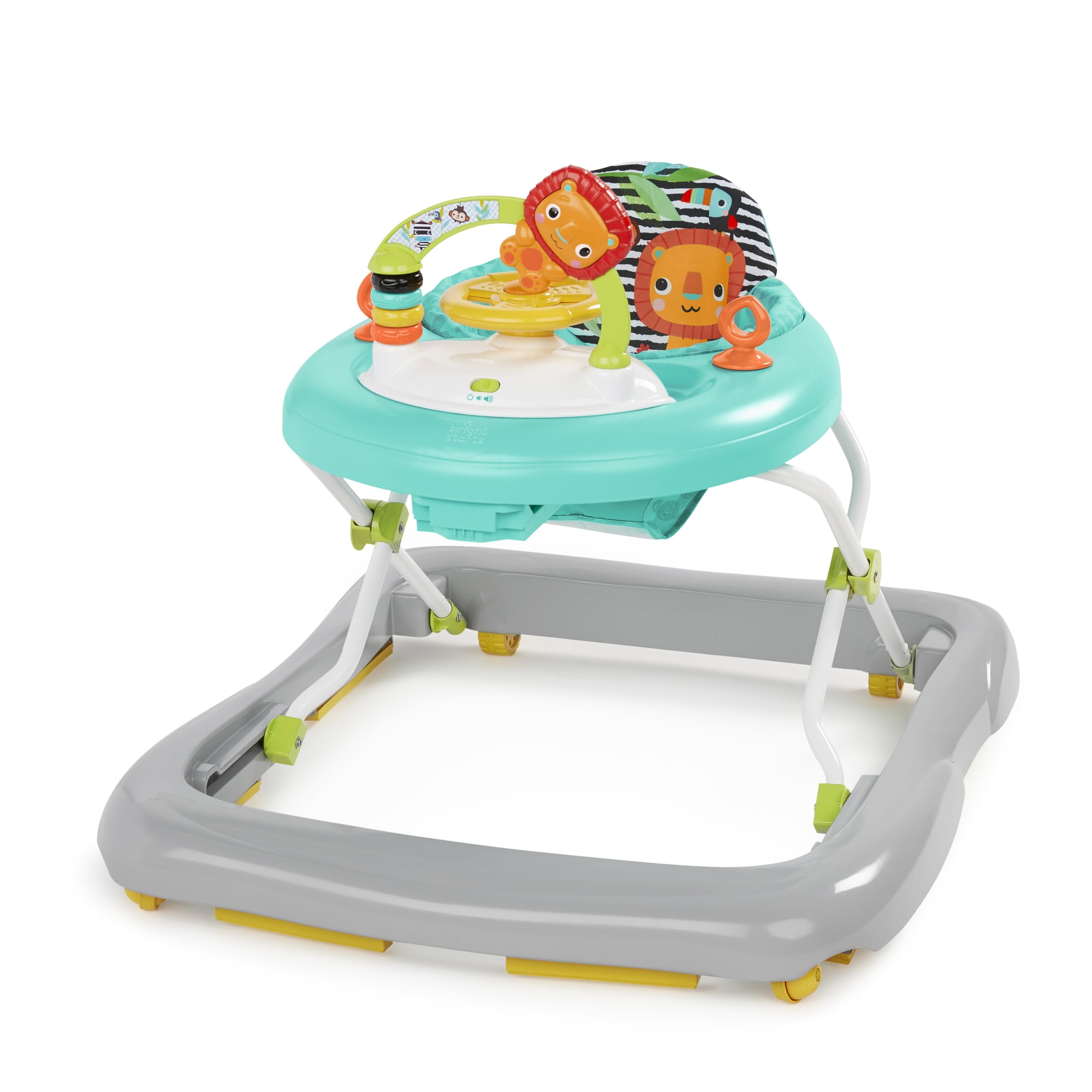 Bright Starts Adjustable Baby Walker with Activity Station, Zig Zag Zebra Bright Starts