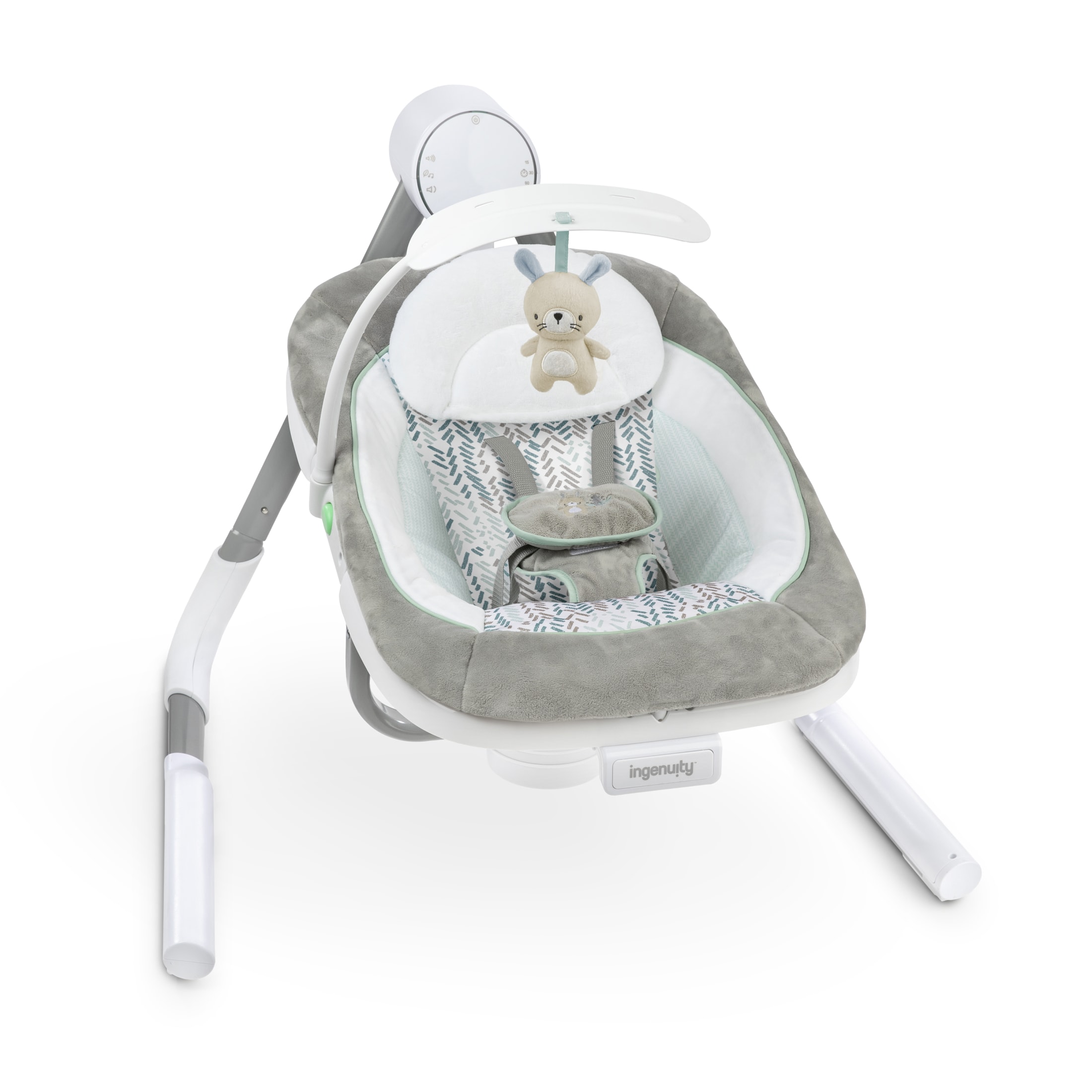 Ingenuity Anyway Sway Vibrating Portable Baby Swing Spruce, Blue Visit the Ingenuity Store