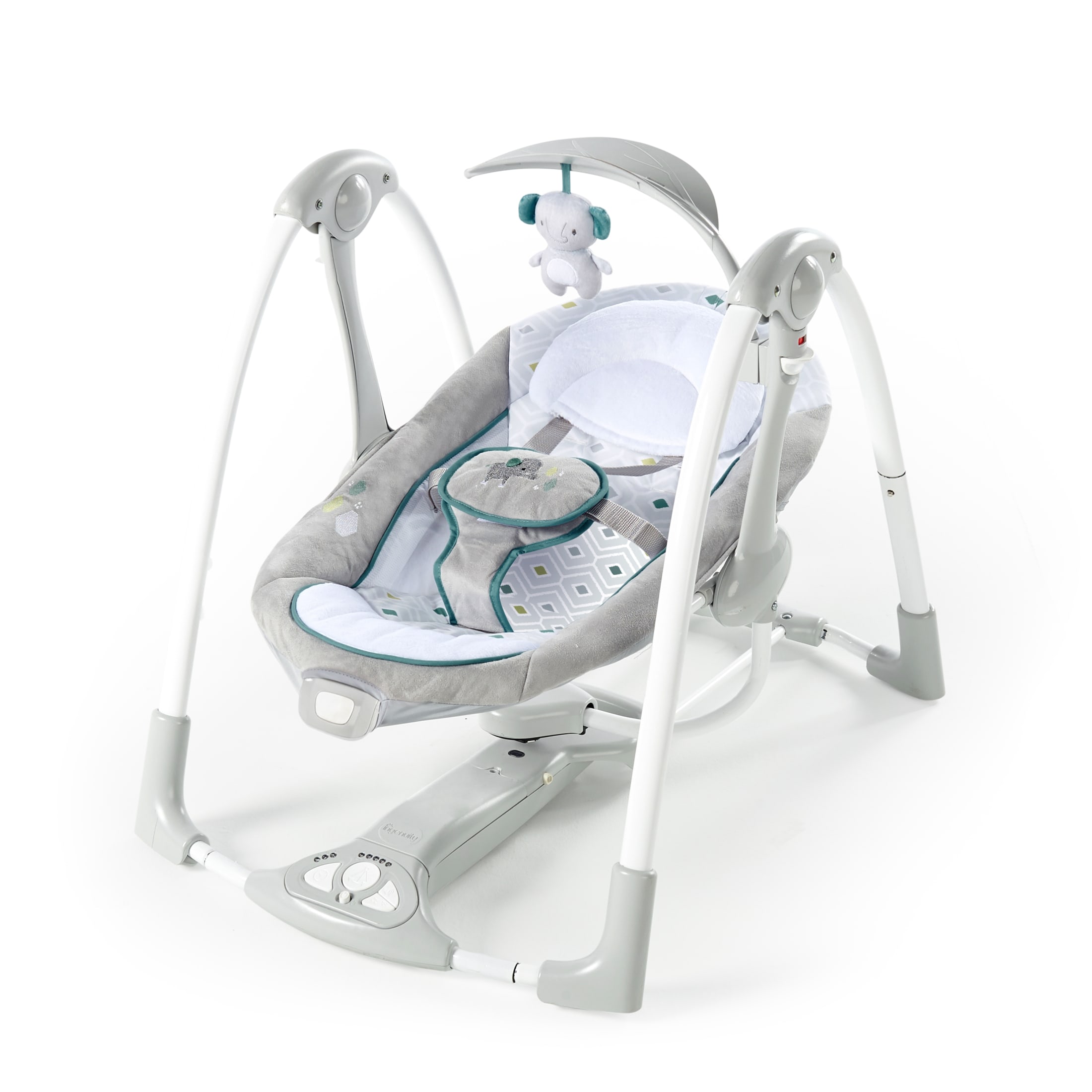 Ingenuity Convert Me 2-in-1 Portable Vibrating Baby Swing Nash, Infant, Gray Visit the Ingenuity Store