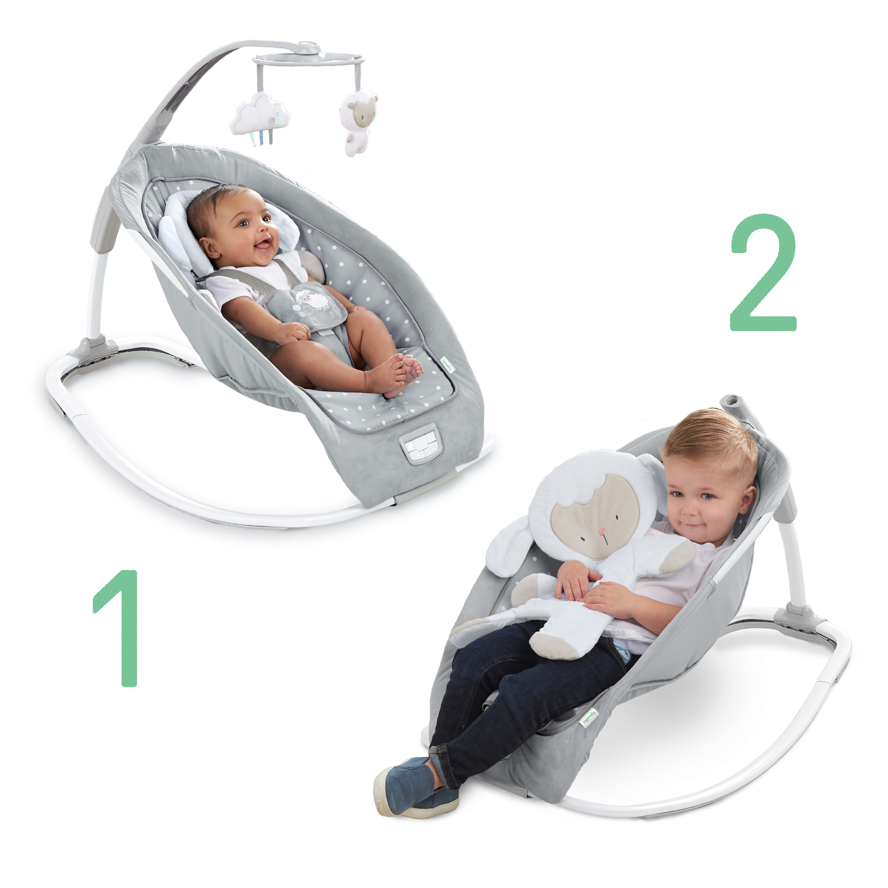 Ingenuity Infant to Toddler Rocker & Foldable Baby Bouncer Seat - Cuddle Lamb (Unisex) Visit the Ingenuity Store