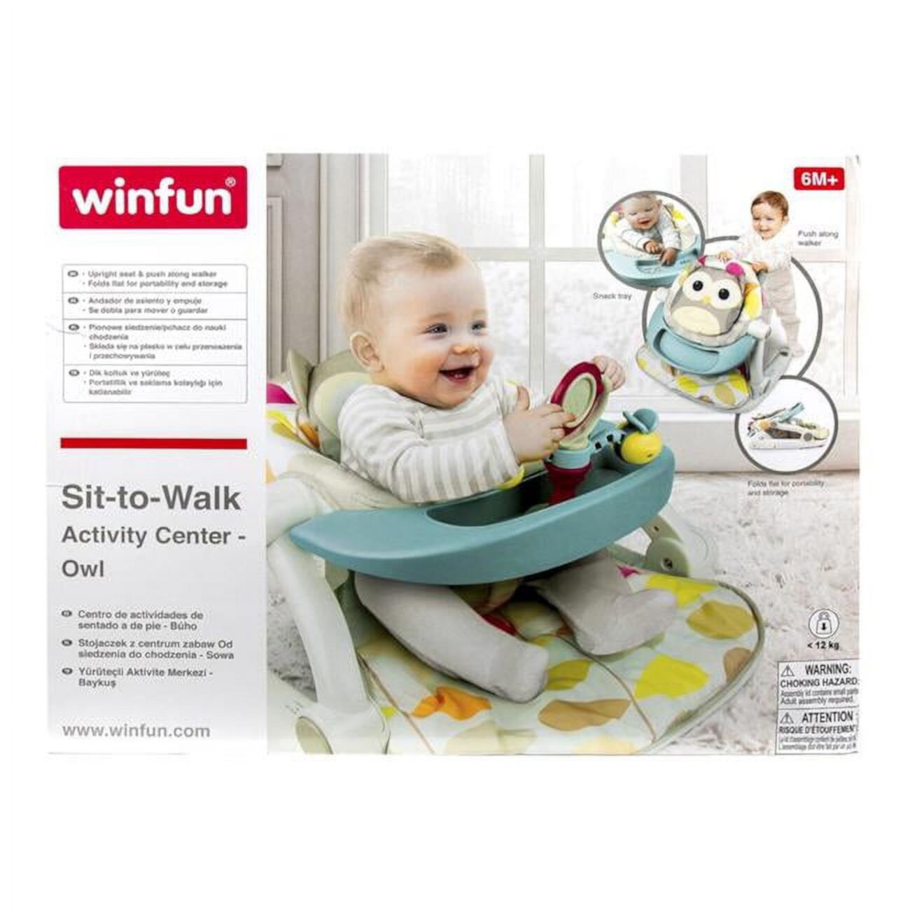 Winfun Sit to Walk Activity Center - Owl Winfun