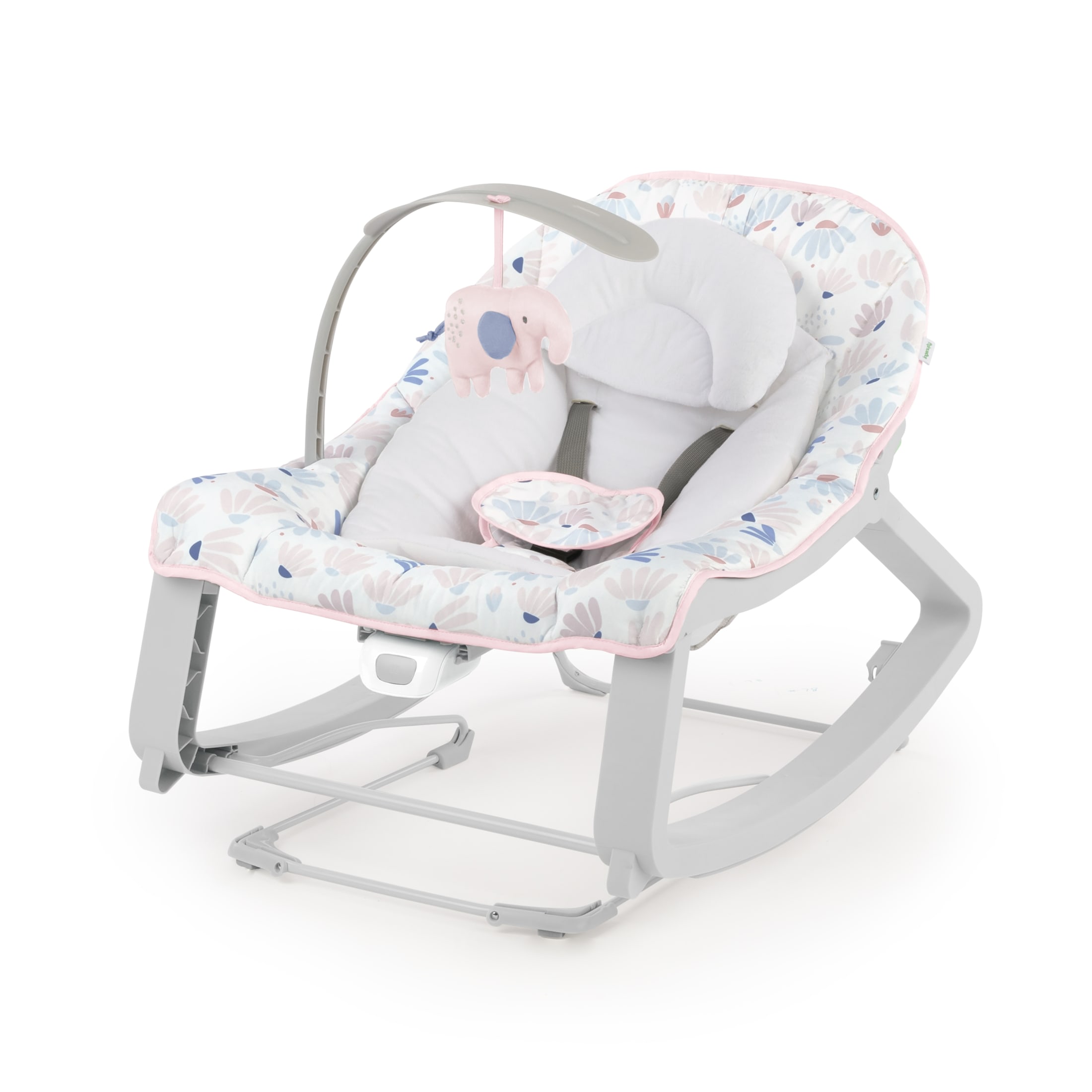 Ingenuity Keep Cozy 3-in-1 Baby Bouncer Seat & Infant to Toddler Rocker - Burst (Pink) Visit the Ingenuity Store