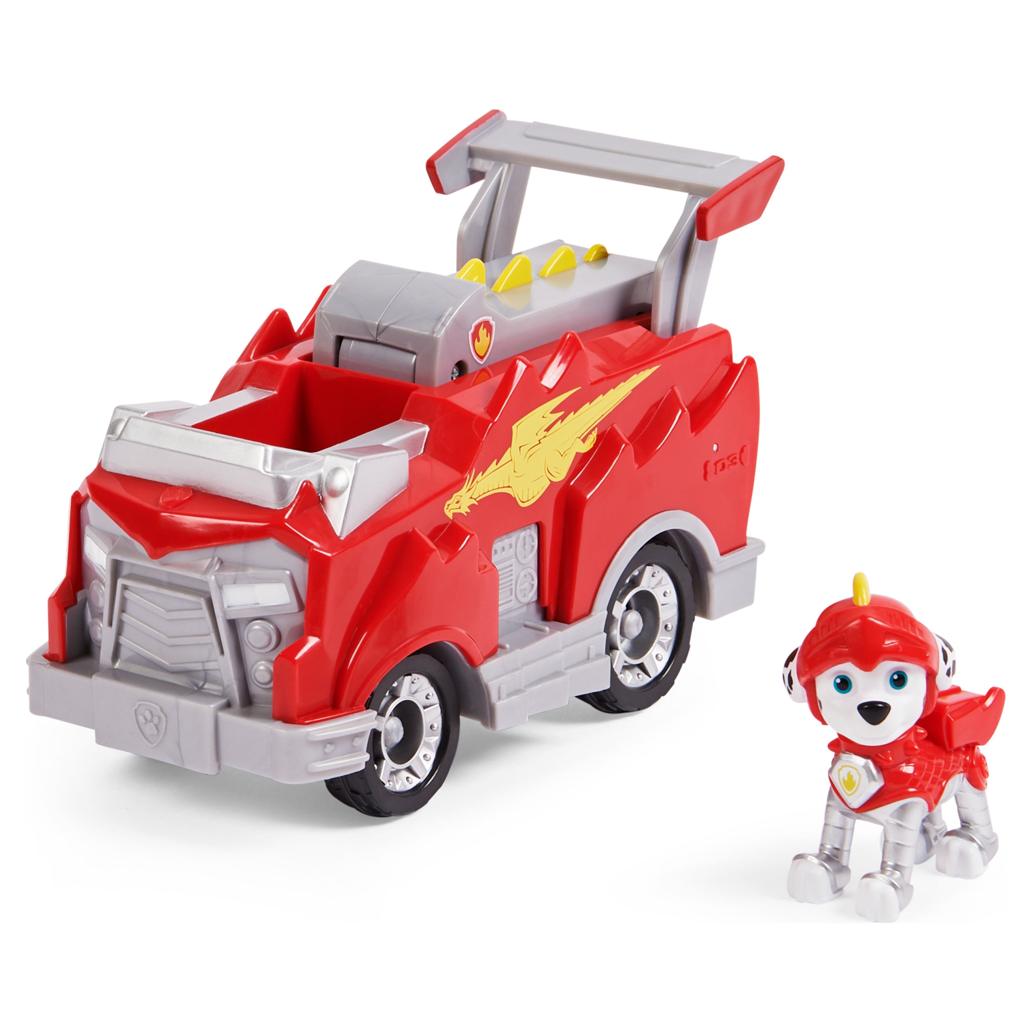 PAW Patrol: Rescue Knights, Transforming Car with Marshall Figure Paw Patrol