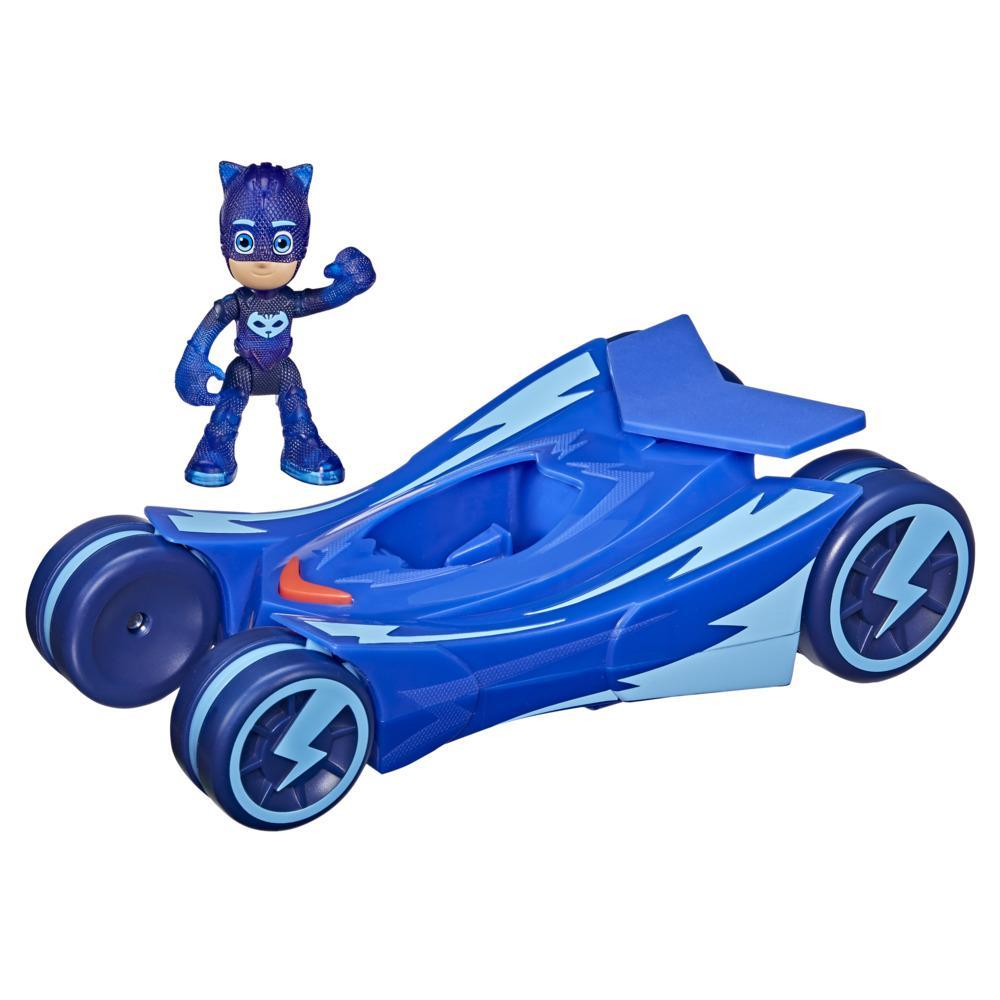 Игрушка-машина Catboy Glow and Go Racer для детей от 3 до 7 лет с фигуркой высотой 7,6 см PJ Masks