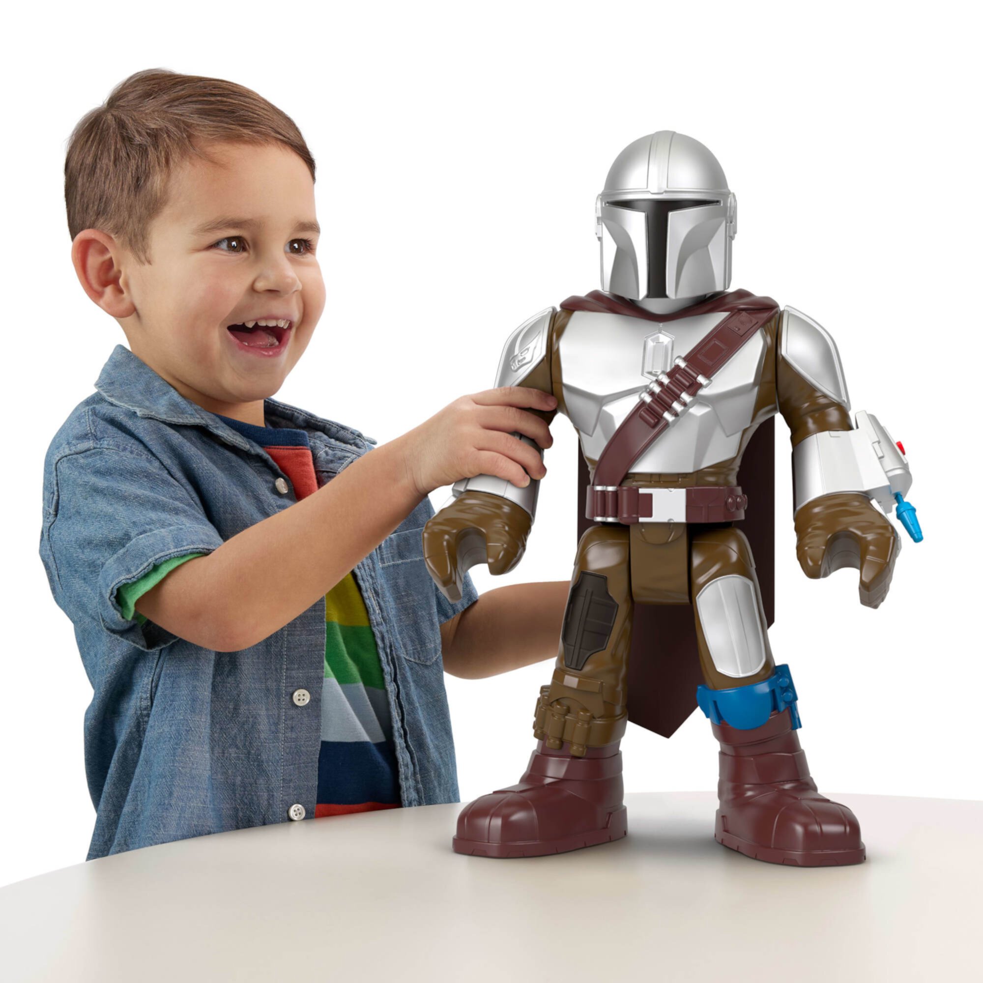 Imaginext STAR WARS The Mandalorian XXL Figure, 16+ Inch Tall Poseable Toy with Launcher Imaginext