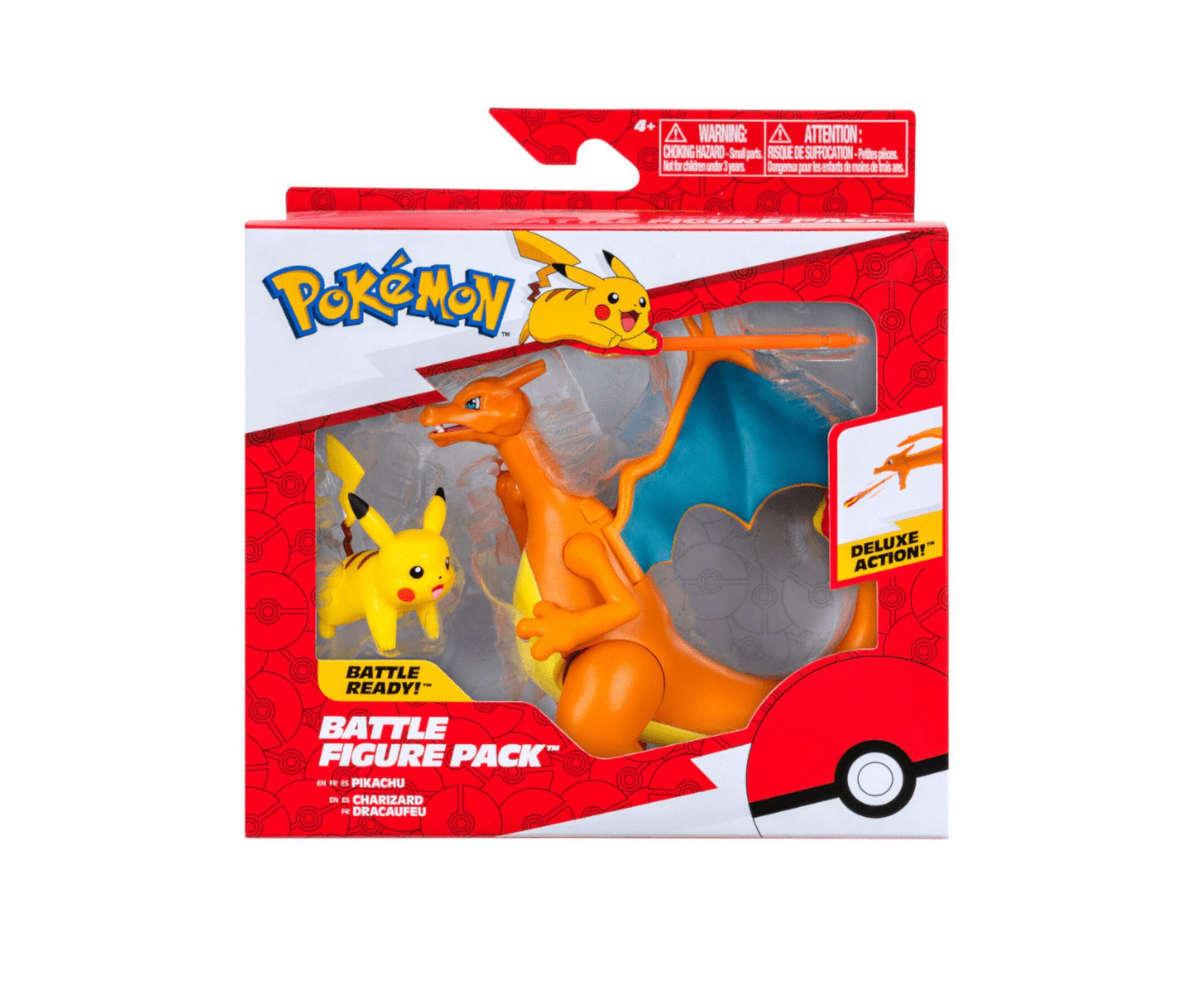 Pokémon Battle Figure 2 Pack - Features 4.5-inch Charizard and 2-inch Pikachu Battle Figures Pokemon