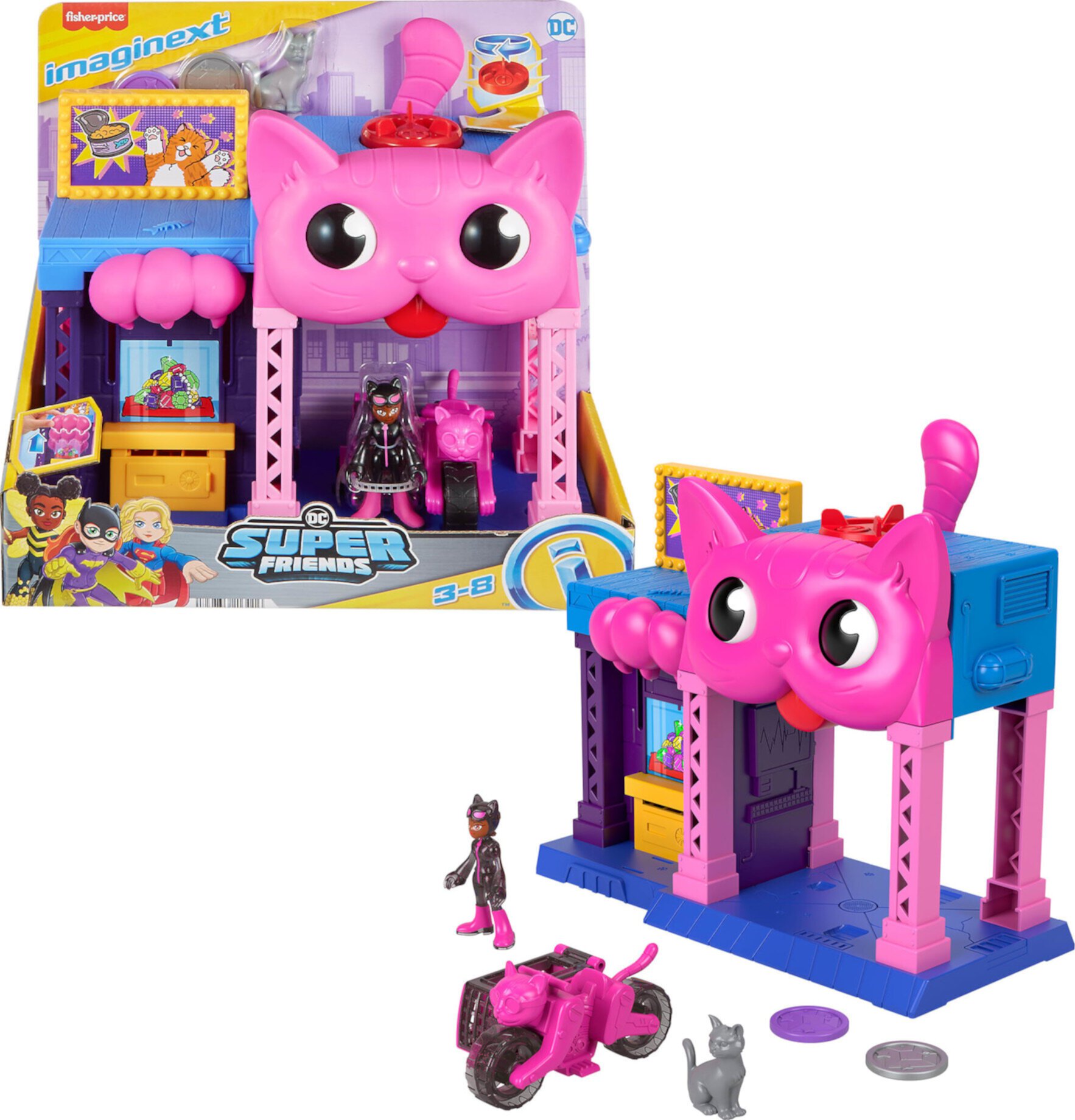 Imaginext DC Super Friends Catwoman Playhouse Playset with Figure & Accessories for Kids Imaginext