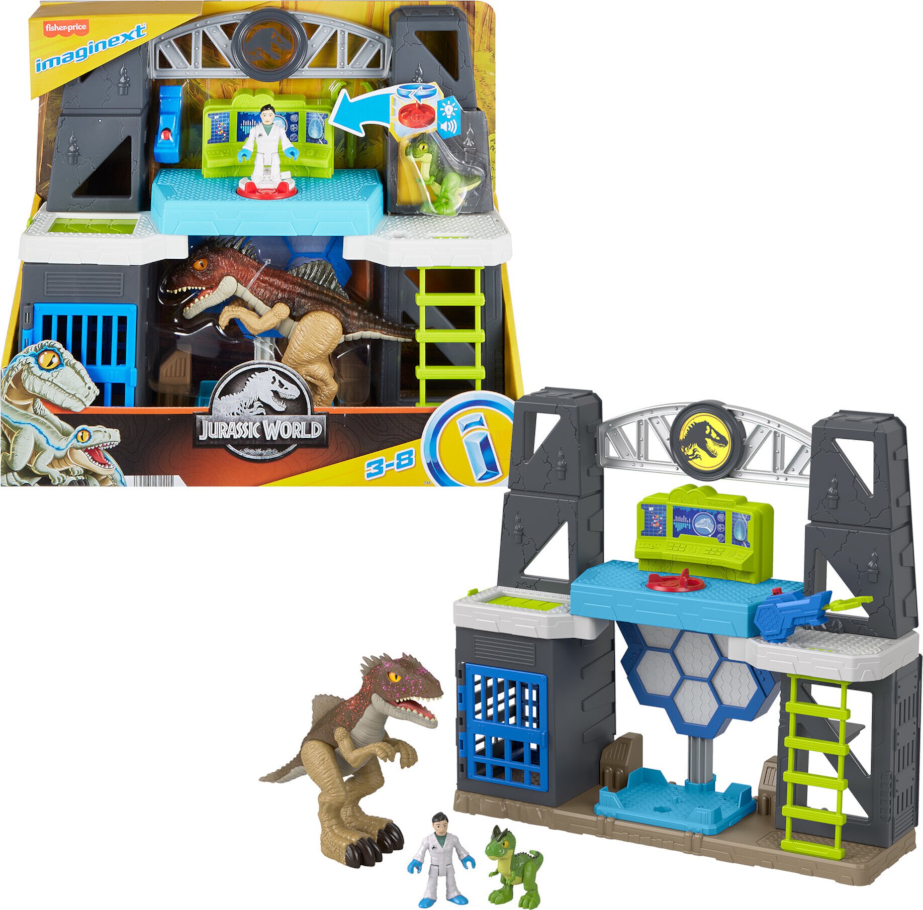 Imaginext Jurassic World Scan & Glow Dino Playset with Lights Sounds & Dinosaur Toys Imaginext