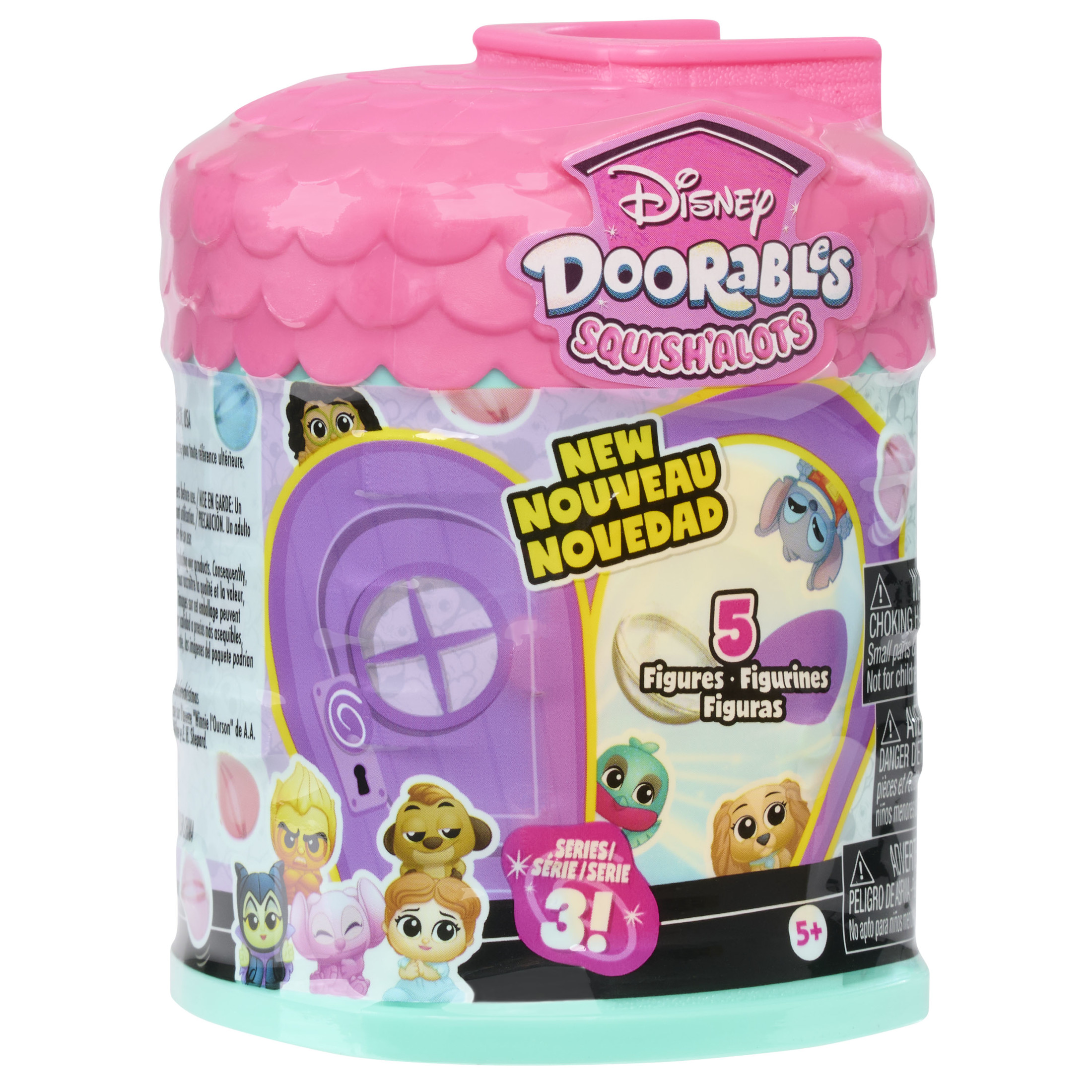 Disney Doorables Squish’Alots Series 3 Figures, Surprise Figure Included, 5 Mystery Figures Included, Ages 5 and Up Kids Toys for Ages Disney Doorables