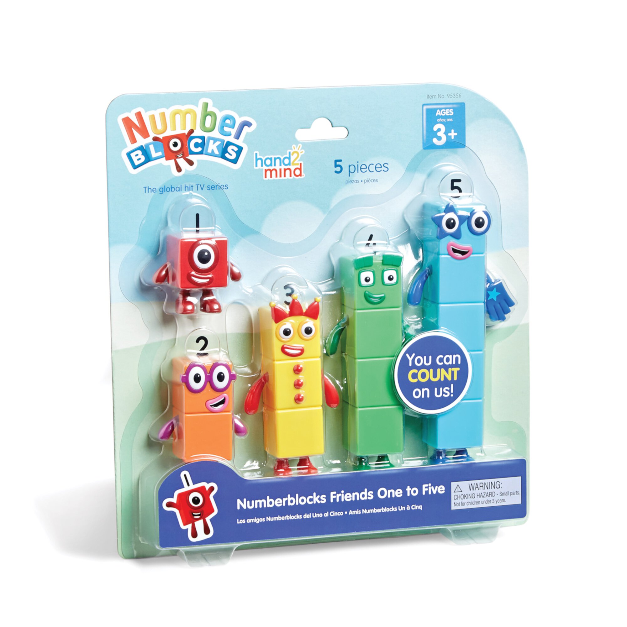 hand2mind Numberblocks® Friends One to Five Action Figure Set with 5 Pieces, Math Toys for Kids, Baby and Toddler Toys Hand2mind