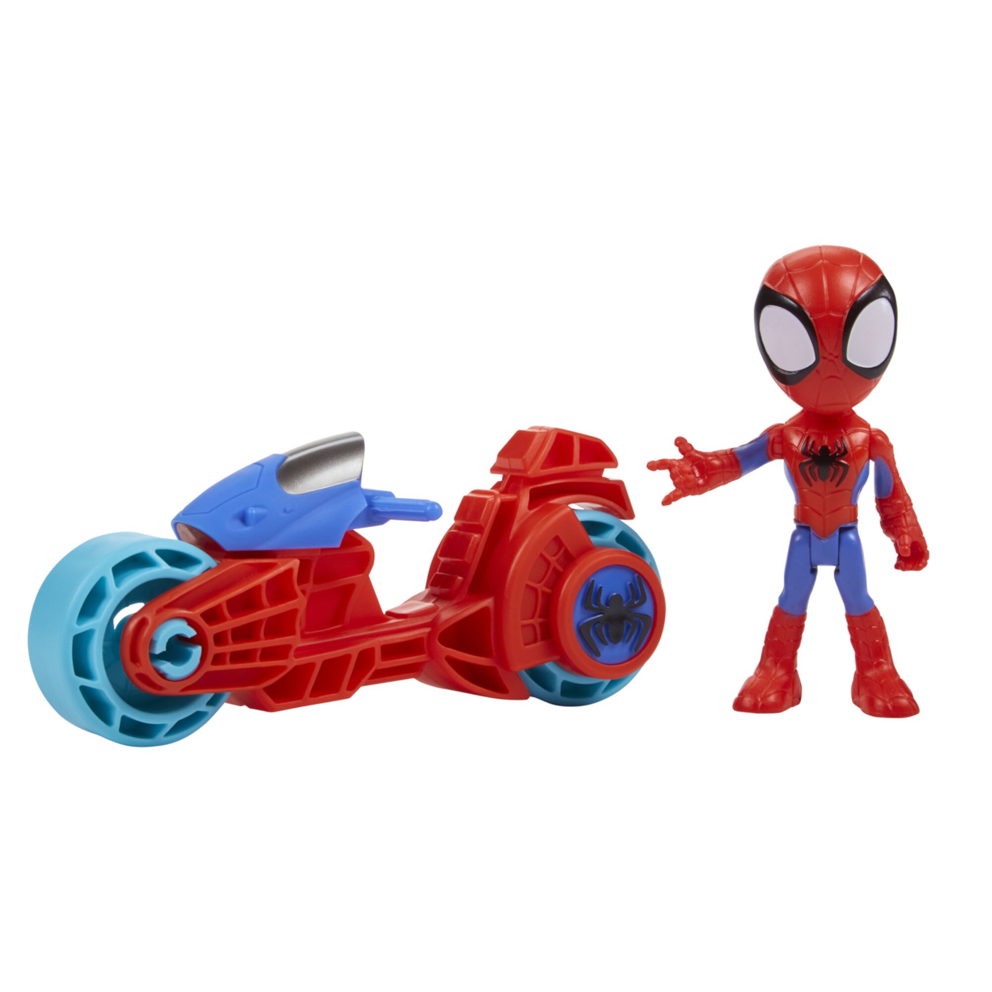 Marvel Spidey and His Amazing Friends, Spidey Action Figure & Toy Motorcycle, Christmas Gifts for Kids Marvel