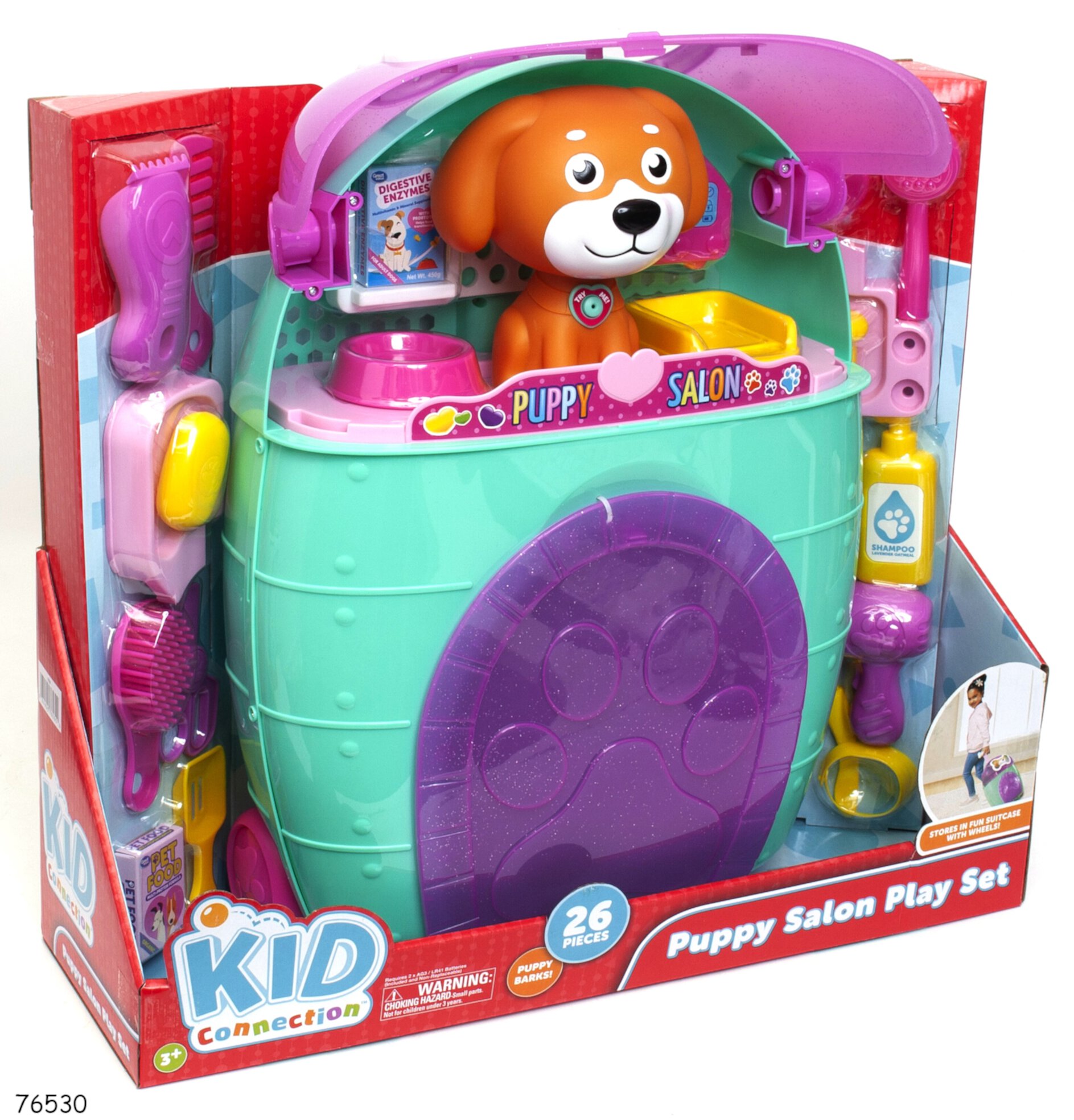 Kid Connection Puppy Salon Playset, 26 Pieces, Baby and Toddler Toy Kid Connection