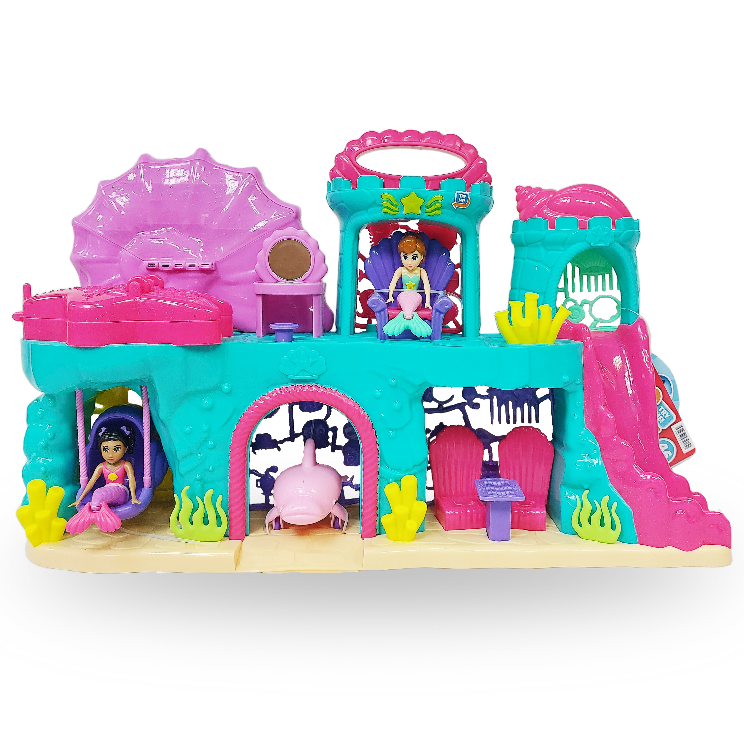 Kid Connection Mermaid Palace Play Set with Lights and Sounds, 46 Pieces, Toddler Toys Kid Connection