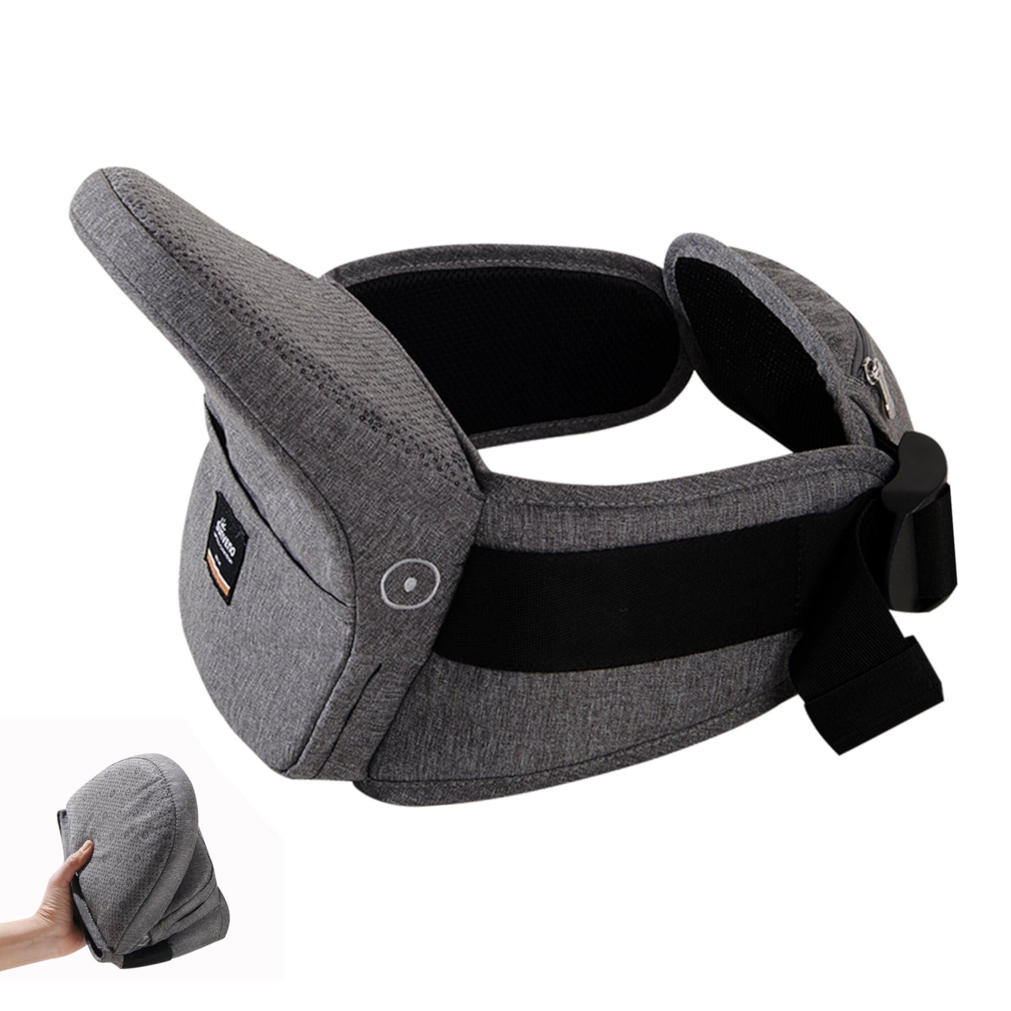 Sunveno Foldable Hip Seat Ergonomic Waist Seat Lightweight Baby Carrier for Infants, Gray Sunveno