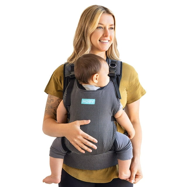 Moby Cloud Light Hybrid Carrier , Baby Carrier for Mothers, Fathers and Caregivers , Baby Carrier Newborn to Toddler , Baby Holder Can Carry Infants up to 33 lbs , Lightweight , High Rise MOBY