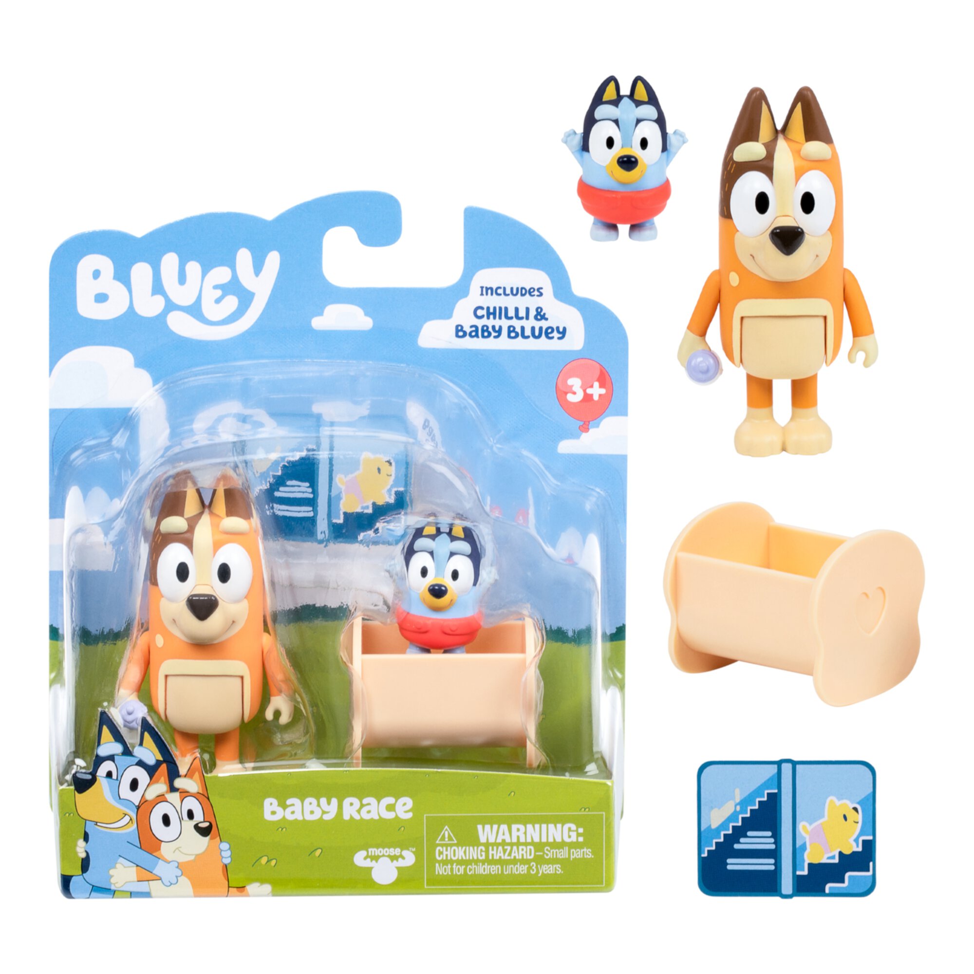 Bluey, 2-Pack Figure Set, Includes Baby Bluey, Toddler Toy Bluey