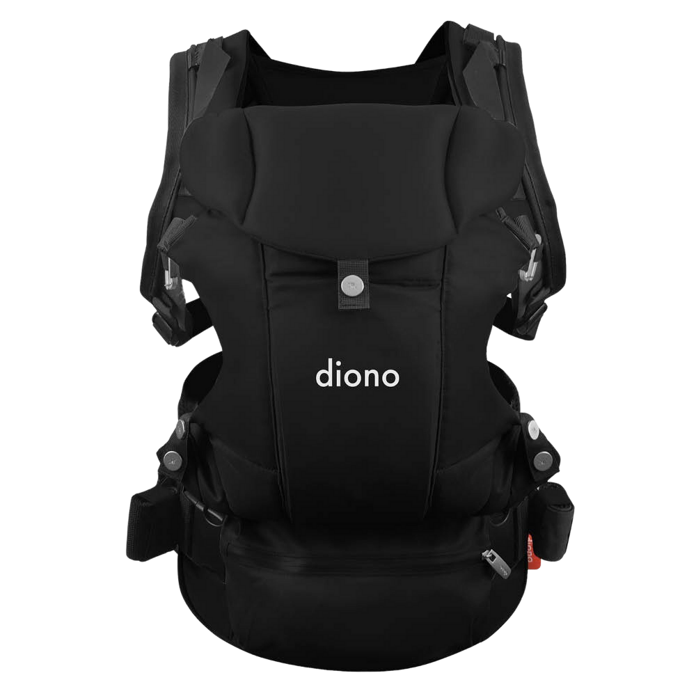 Diono Carus Essentials 3-in-1 Baby Carrier, Ergonomic Front and Back Carry, Black Diono