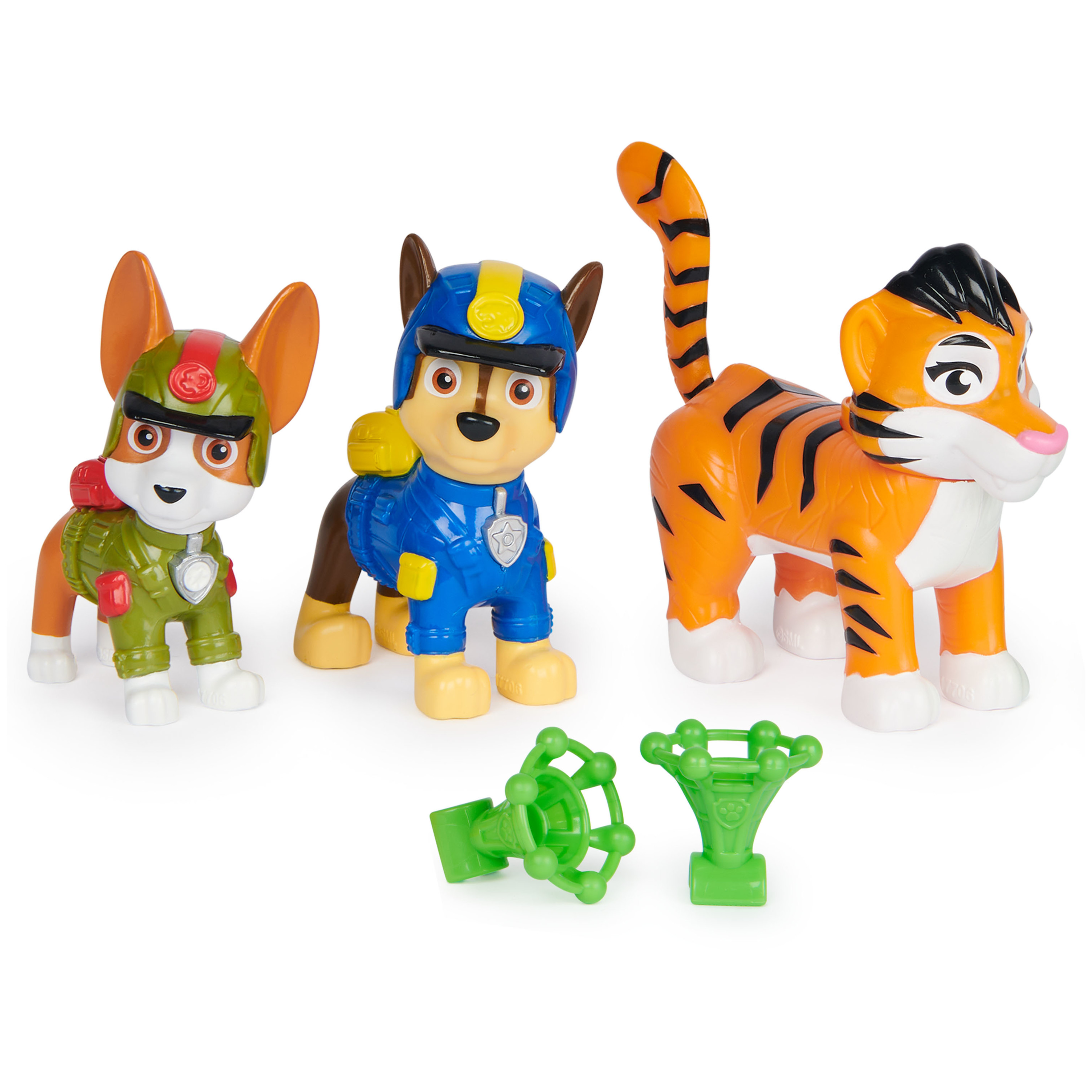 Paw Patrol: Jungle Pups Chase, Tracker & Tiger Figures, Toys for Kids Ages 3 and Up Paw Patrol