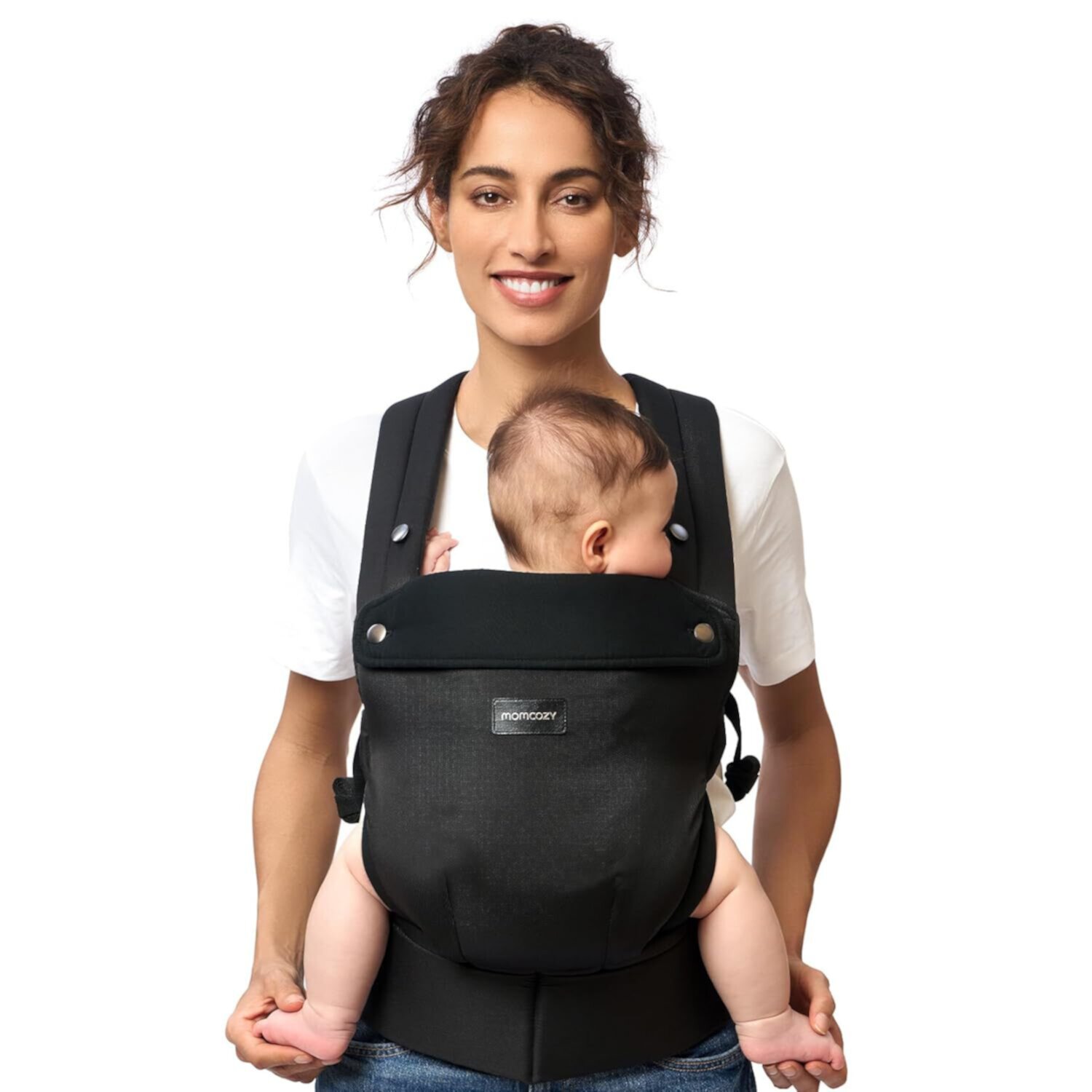 Momcozy Baby Carrier Newborn to Toddler - Ergonomic, Cozy and Lightweight Infant Carrier for 7-44lbs, Effortless to Put On, Ideal for Hands-Free Parenting, Enhanced Lumbar Support Momcozy