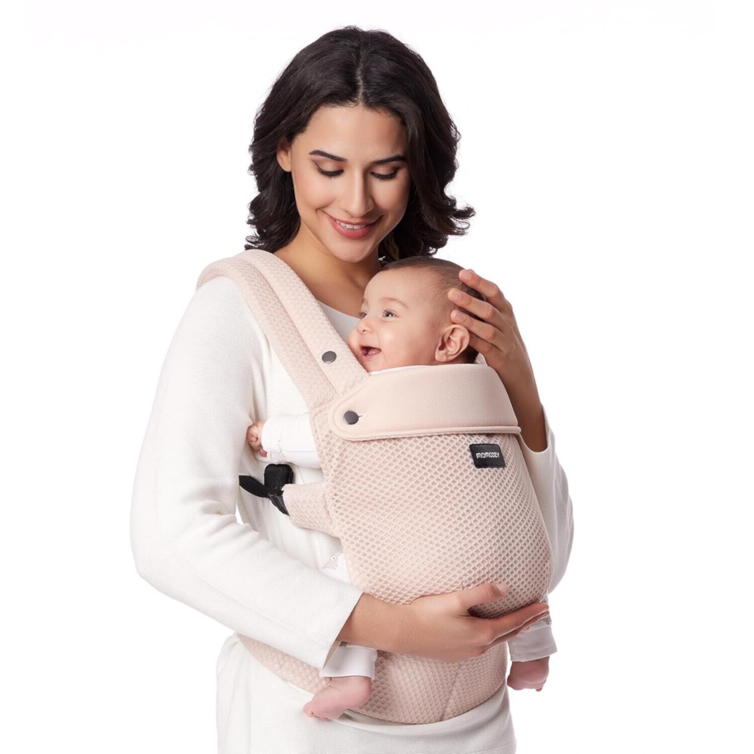 Momcozy Breathable Mesh Baby Carrier, Ergonomic and Lightweight Infant Carrier for 7-44lbs with Enhanced Lumbar Support, All Day Comfort for Hands-Free Parenting Momcozy