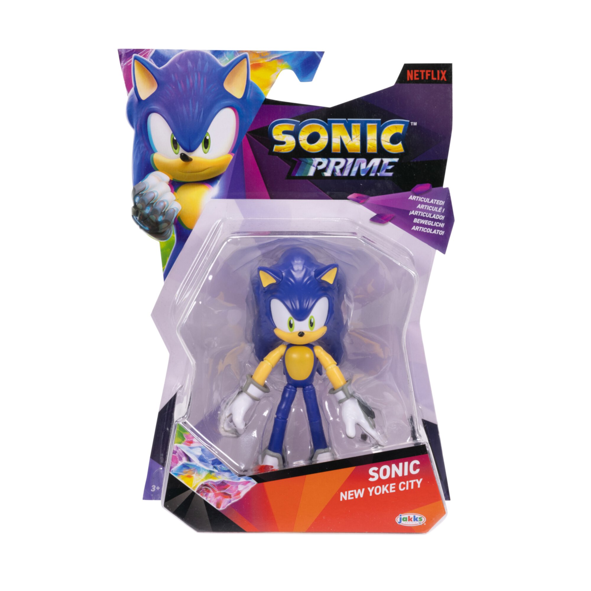 Sonic Prime  5 inch Articulated New Yoke City Sonic the Hedgehog Action Figure Sonic