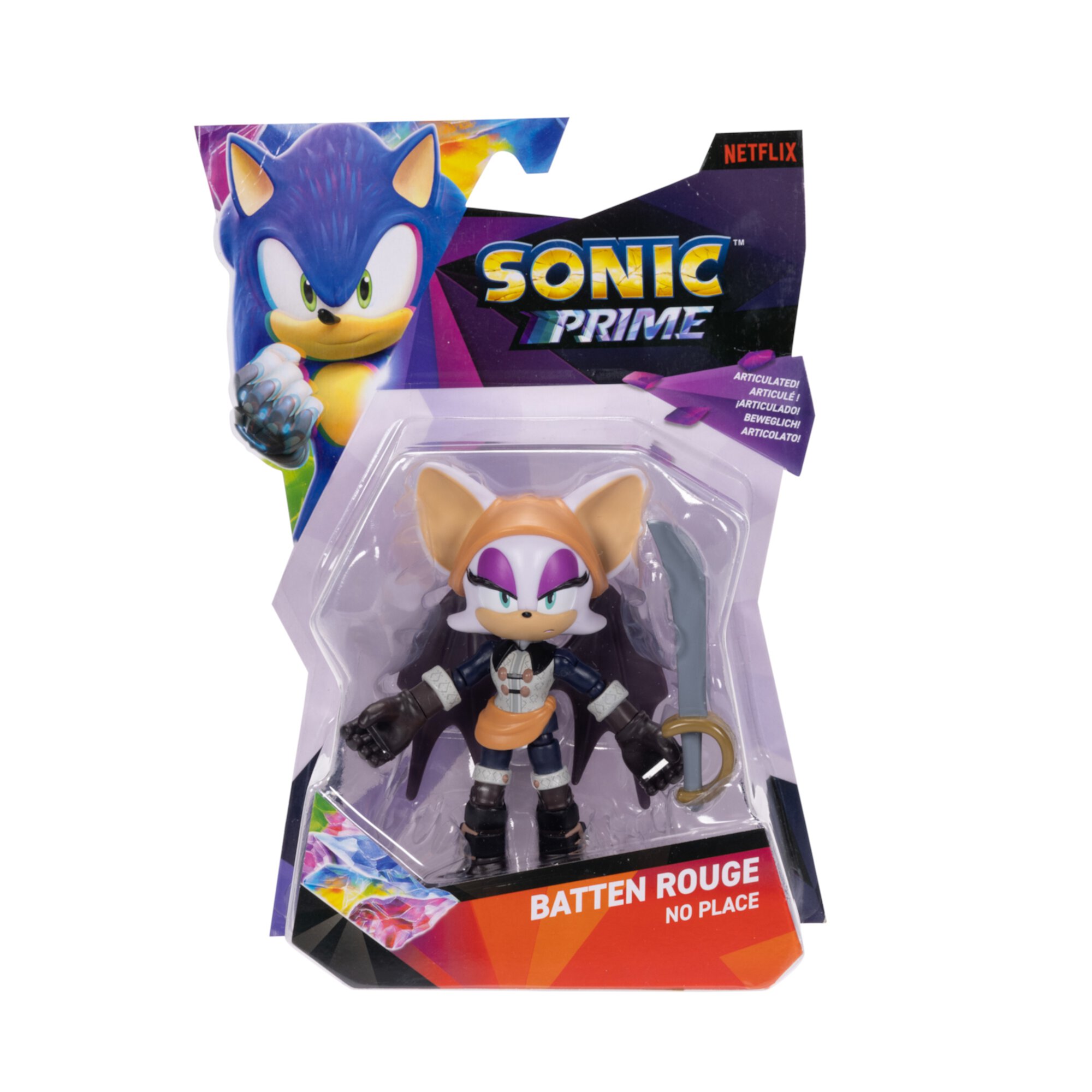 Sonic Prime - 5" Articulated Figure - Baton Rouge - No Place Sonic