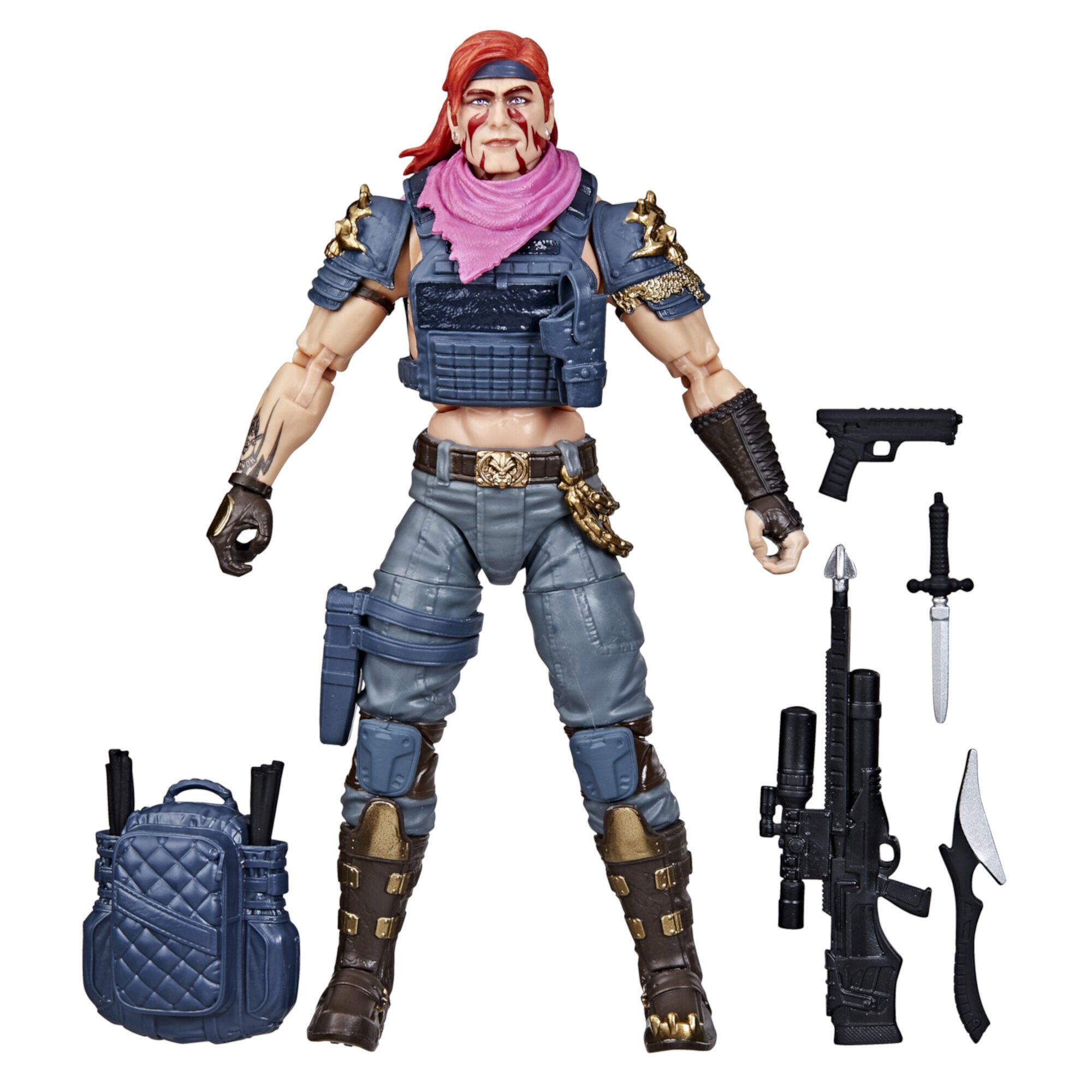 G.I. Joe Classified Series #146, Dreadnok Zandar, 6” Action Figure, 5 Accessories G.I. Joe