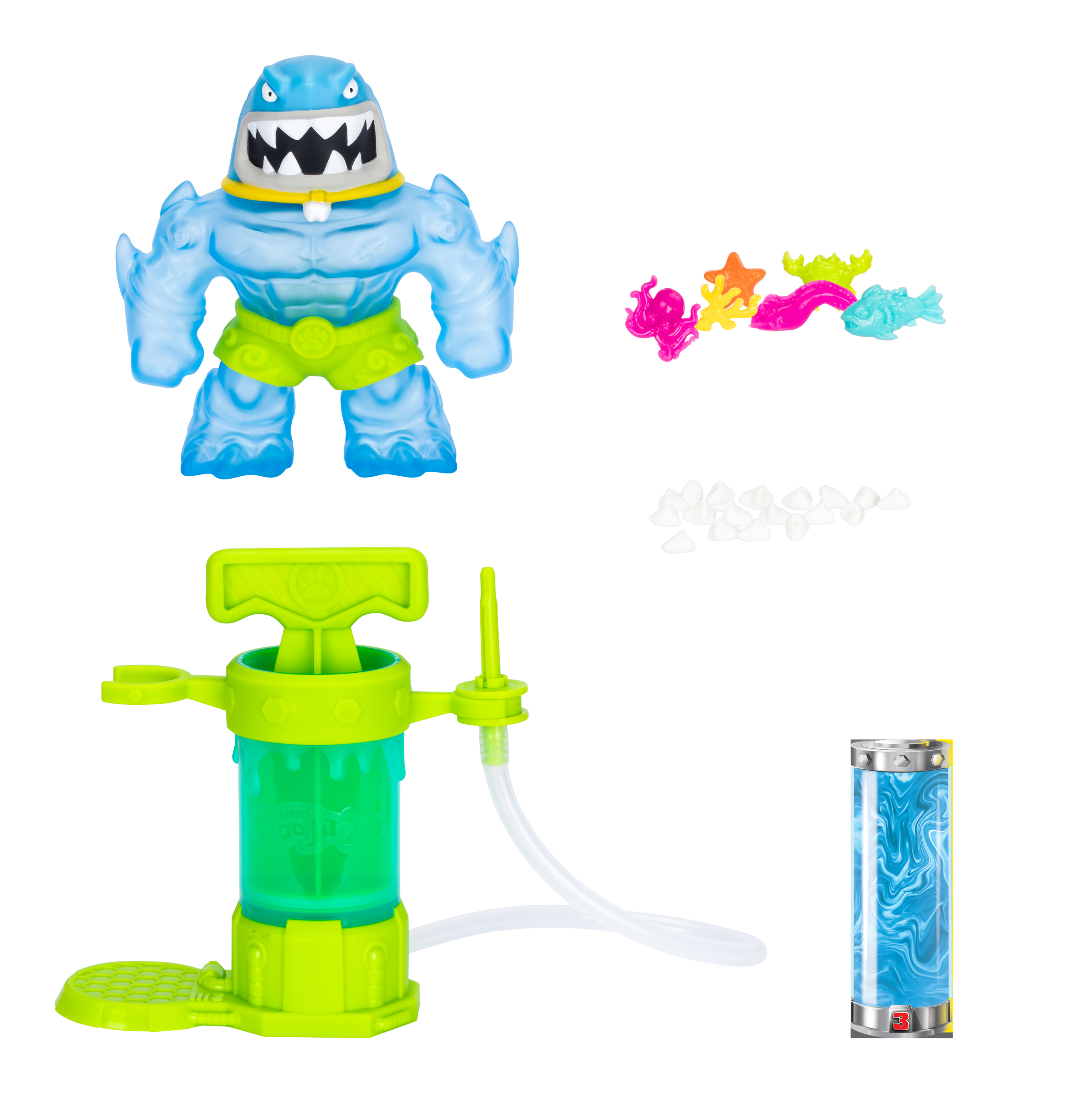 Heroes of Goo Jit Zu Hero Creator Thrash, Mix, Fill & Create Your Own Stretchy Action Figure Ages 4+ Heroes of Goo Jit Zu