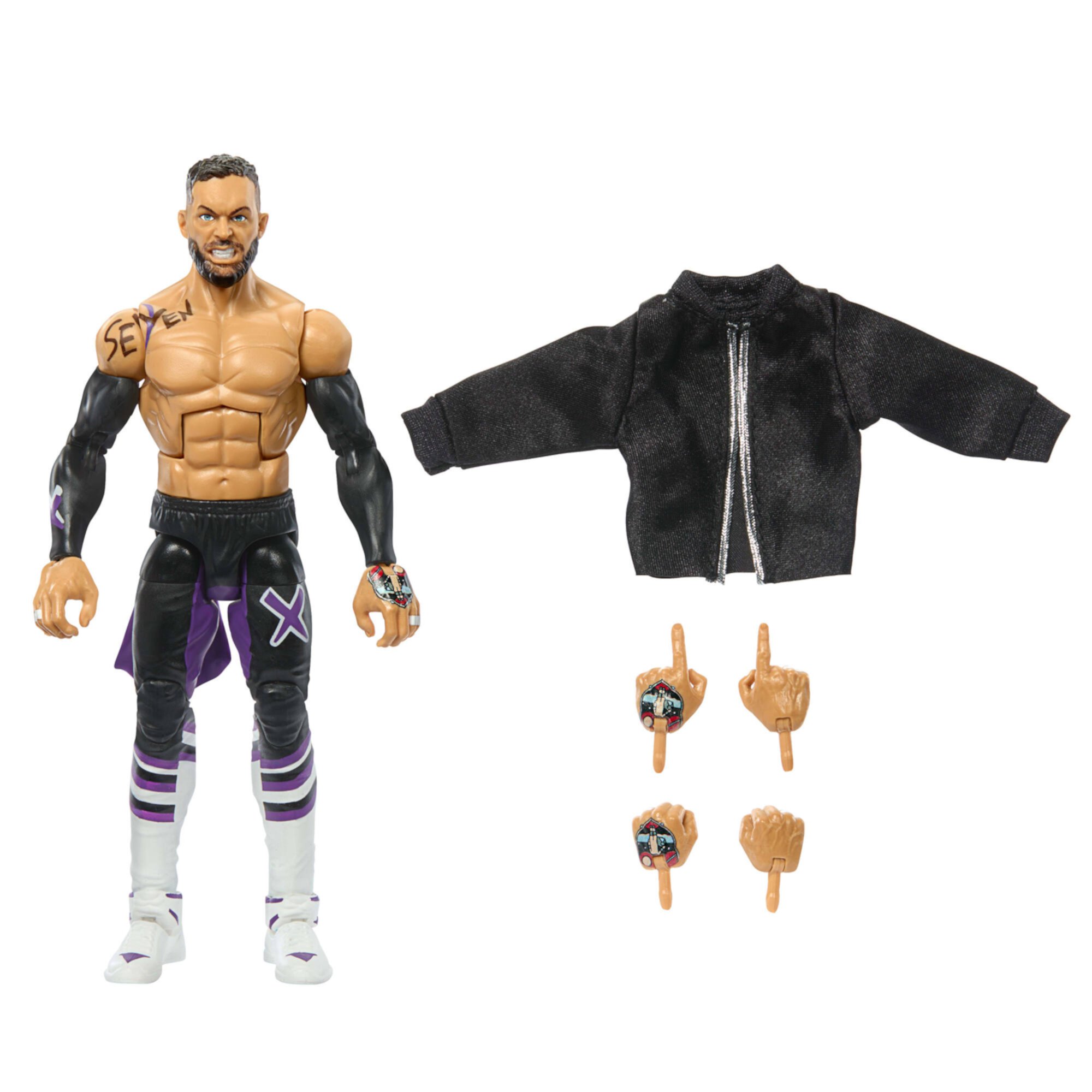 WWE Elite Finn Balor Action Figure, 6-inch Collectible Superstar with Articulation & Accessories WWE