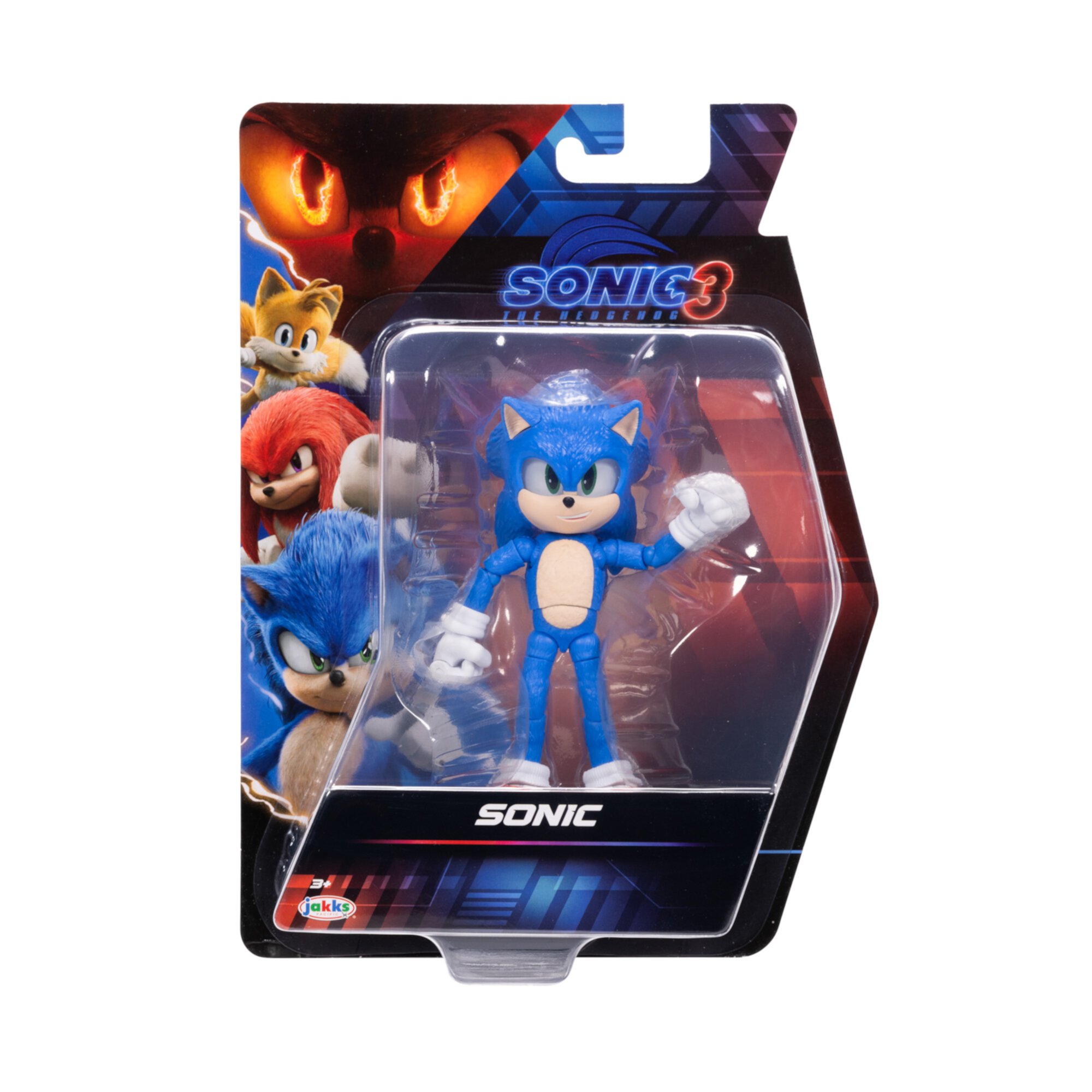 Sonic The Hedgehog 3 Movie 5 inch Action Figure 20 Points of Articulation Sonic