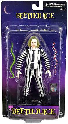 NECA Cult Classics Icons Series 1 Action Figure Beetlejuice B&W stripped suit NECA