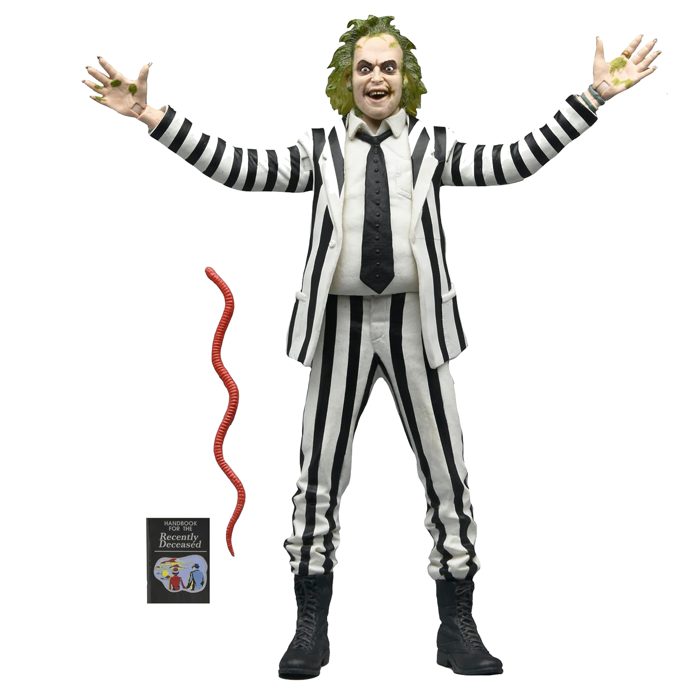 NECA Cult Classics Icons Series 1 Action Figure Beetlejuice B&W stripped suit NECA