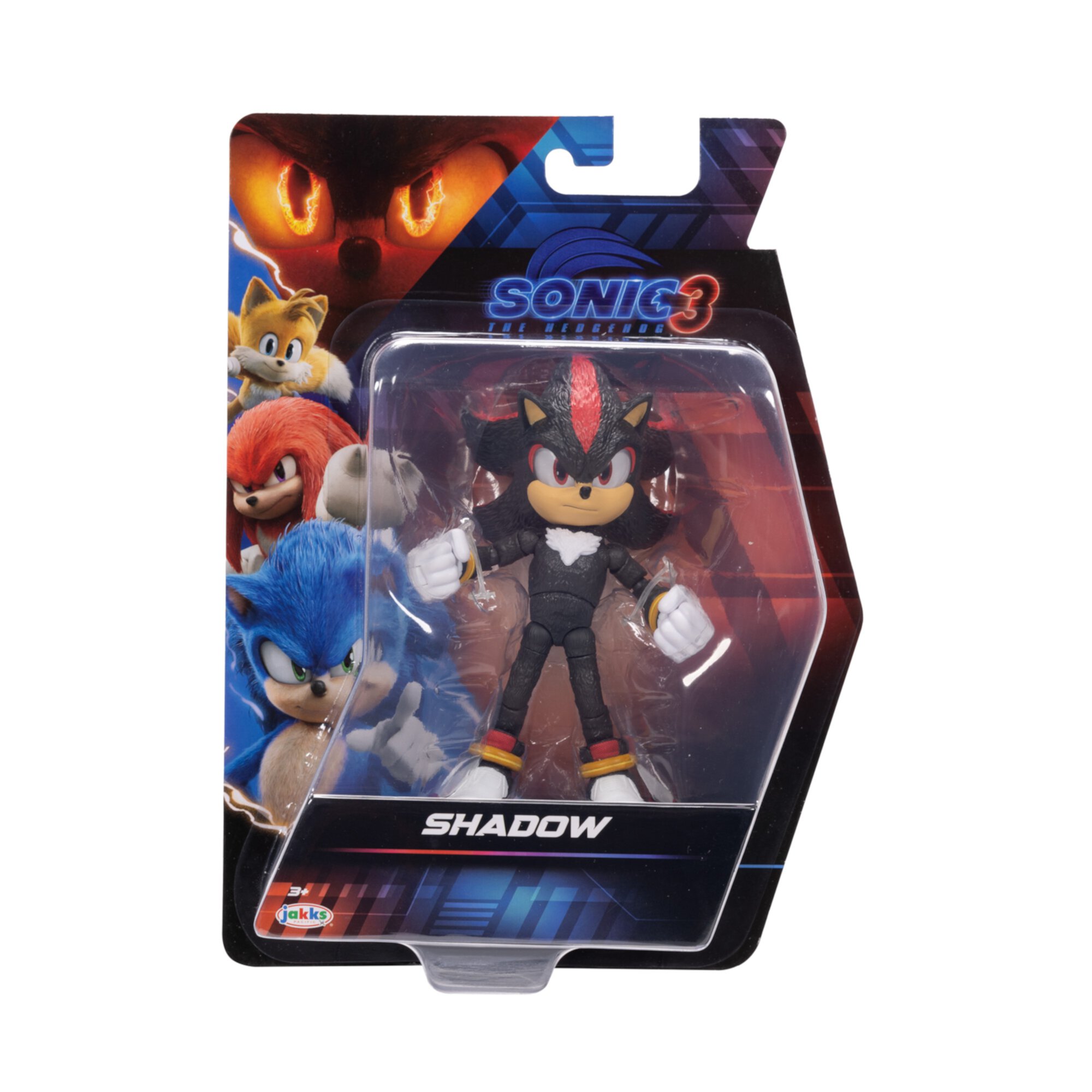 Sonic The Hedgehog 3 Movie 5 inch Shadow Action Figure 20 Points of Articulation Sonic